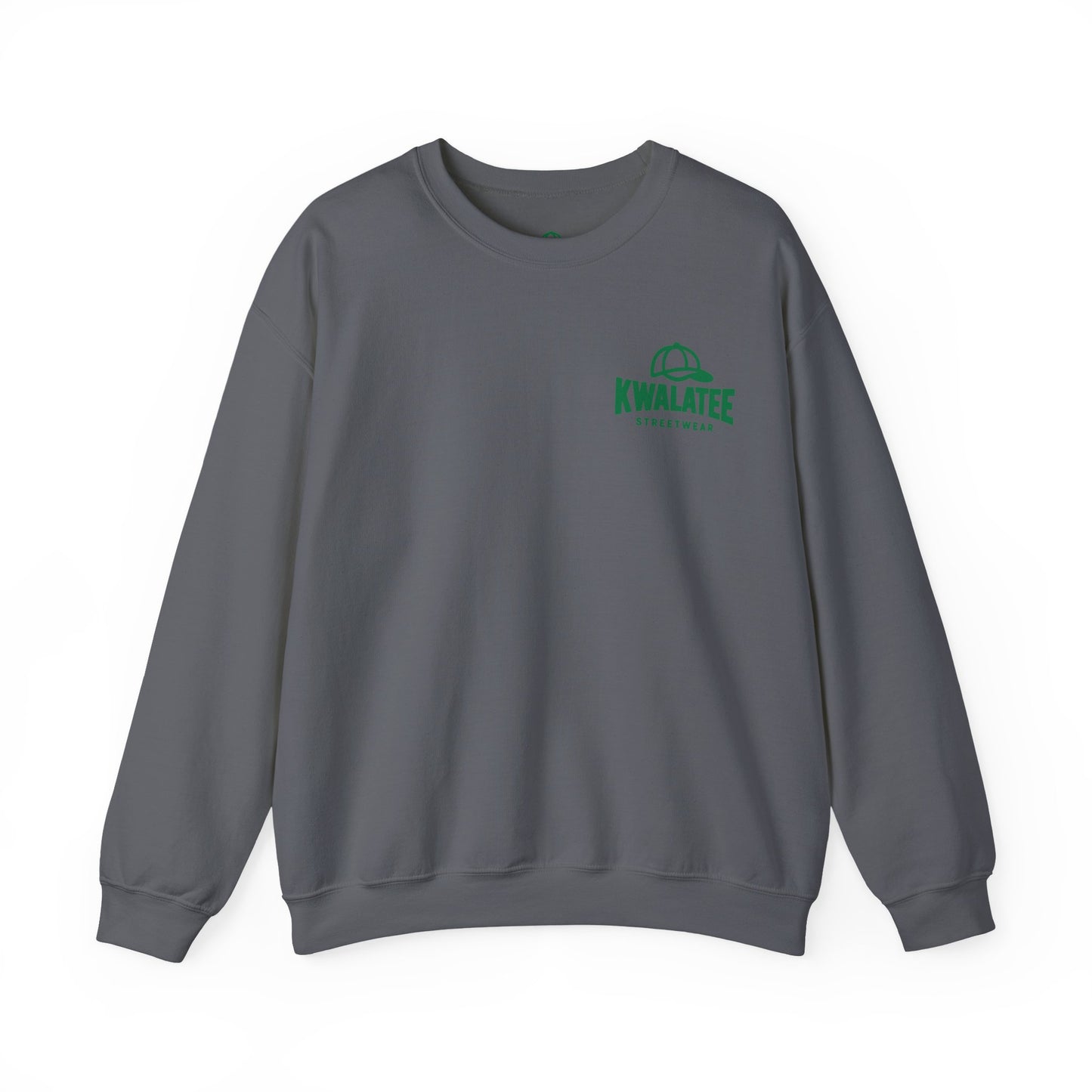 Crewneck — Green Mandala Eye Graphic with “KWALATEE” Logo