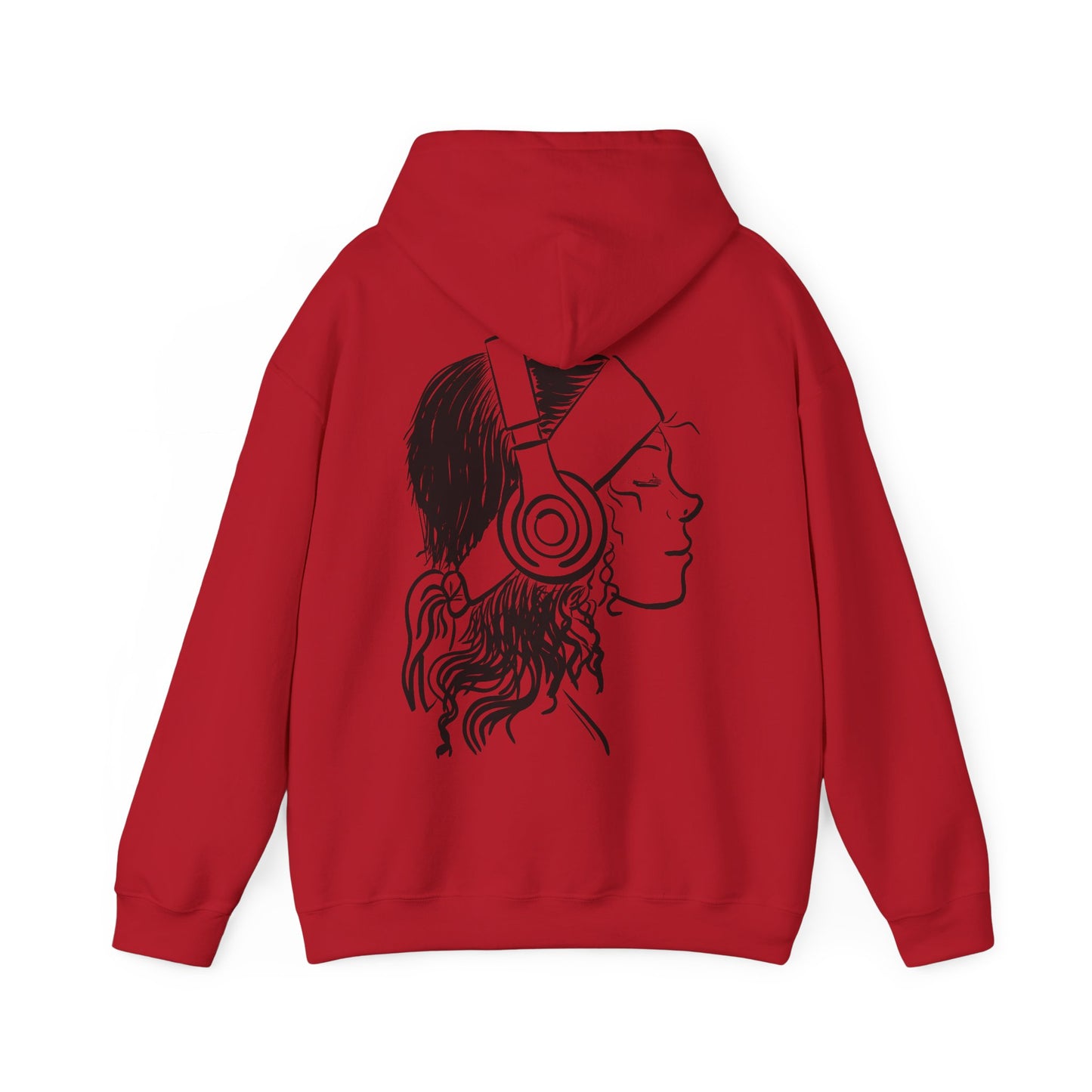 Music Lover Hoodie — 'Kwalatee' Logo & Headphones Girl Graphic