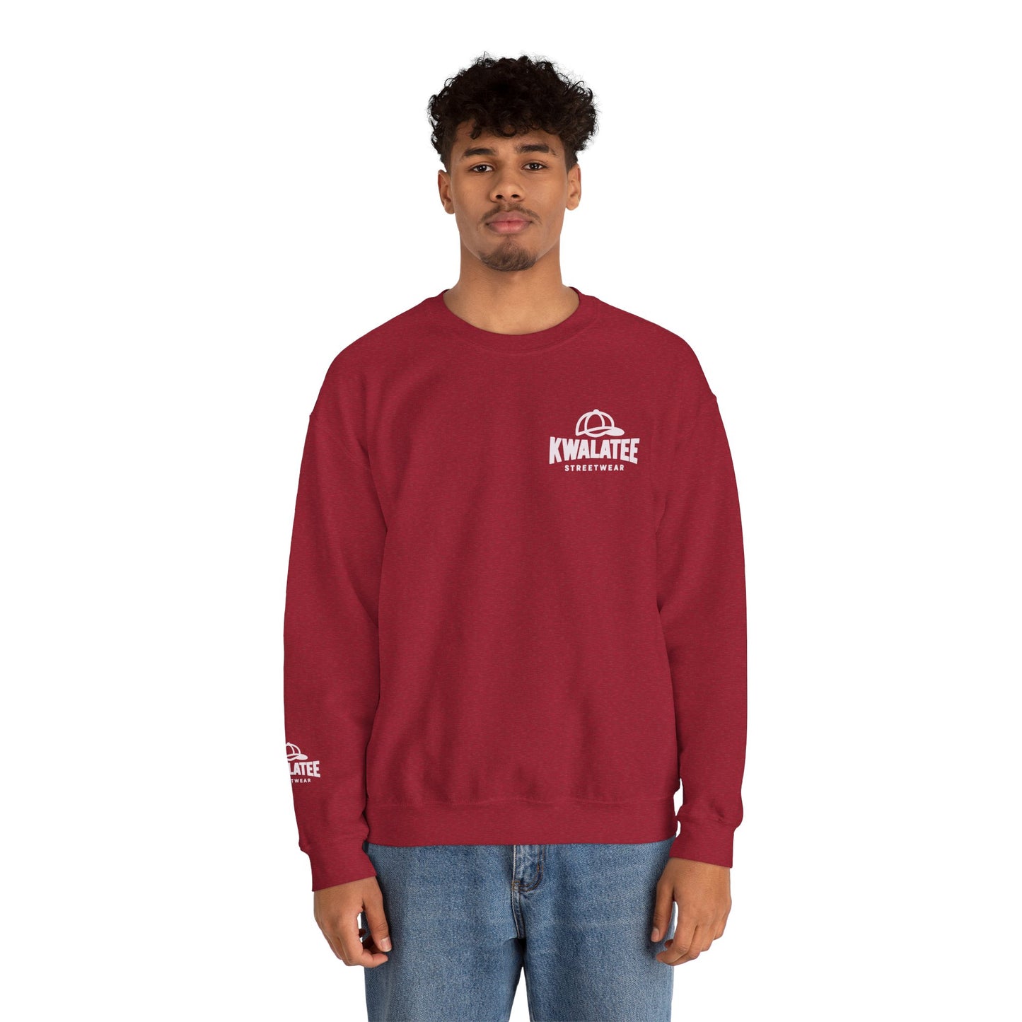 Kwalatee Streetwear Crewneck Sweatshirt — Minimal Logo Black Pullover