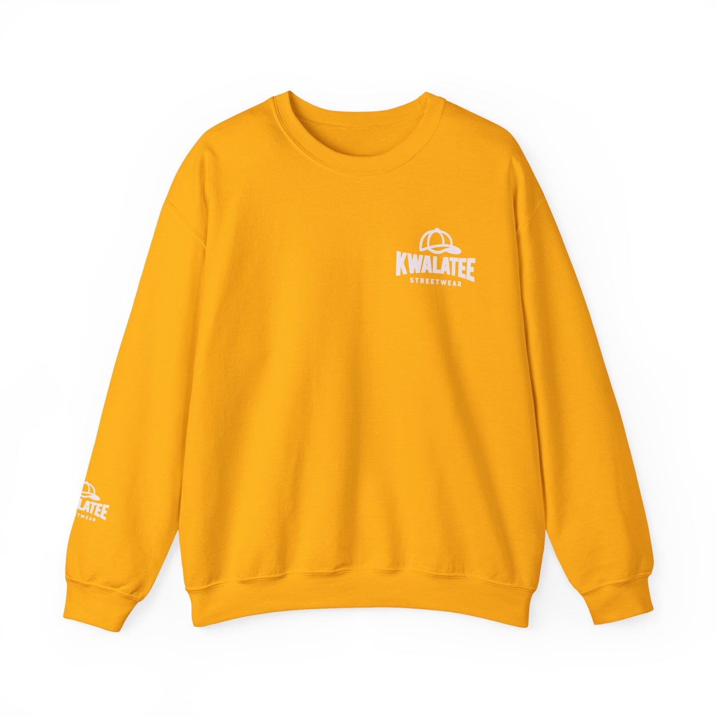 Kwalatee Streetwear Crewneck Sweatshirt — Minimal Logo Black Pullover