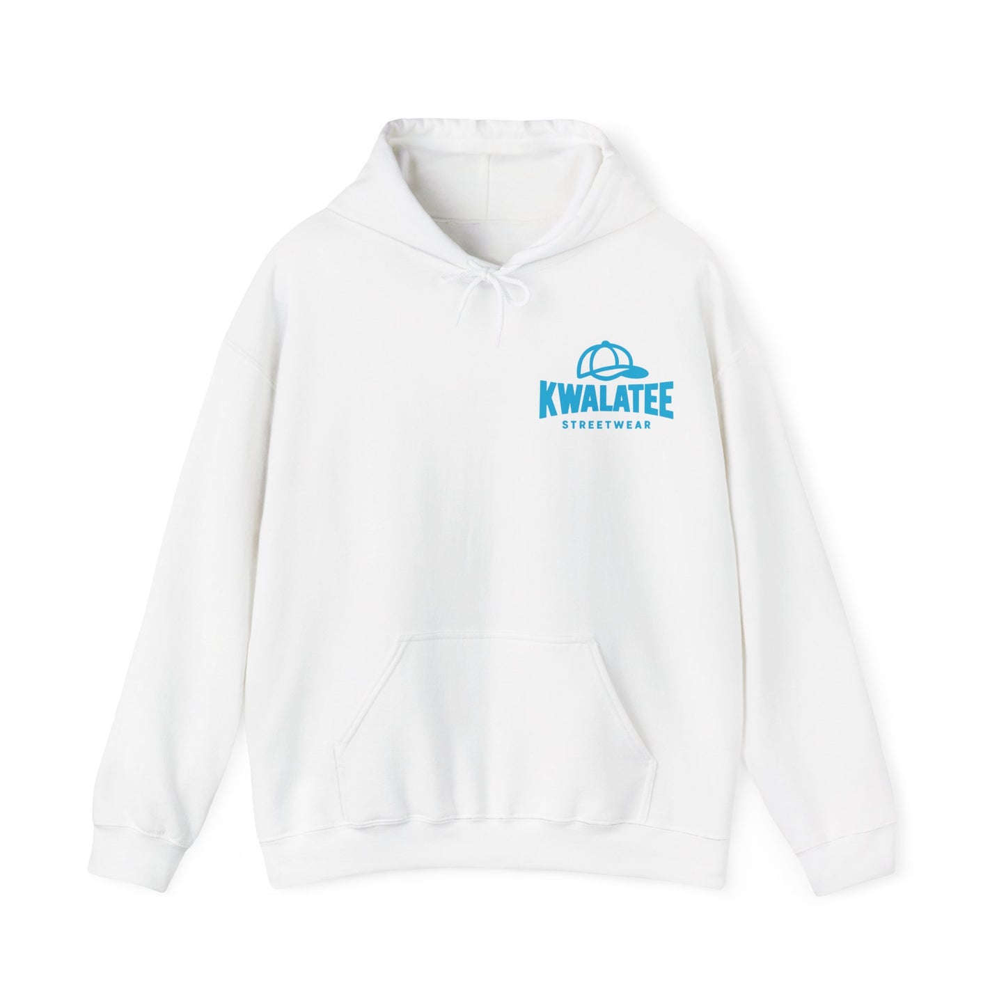Happy In My Delusion Hoodie — Retro Blue Graphic Pullover