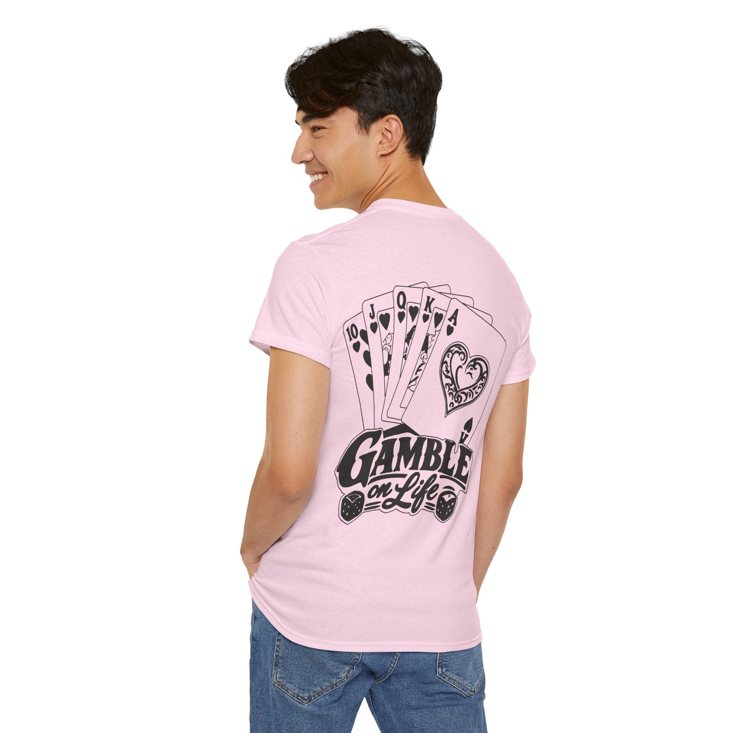 T-Shirt — "Gamble on Life" Poker Cards Graphic Tee