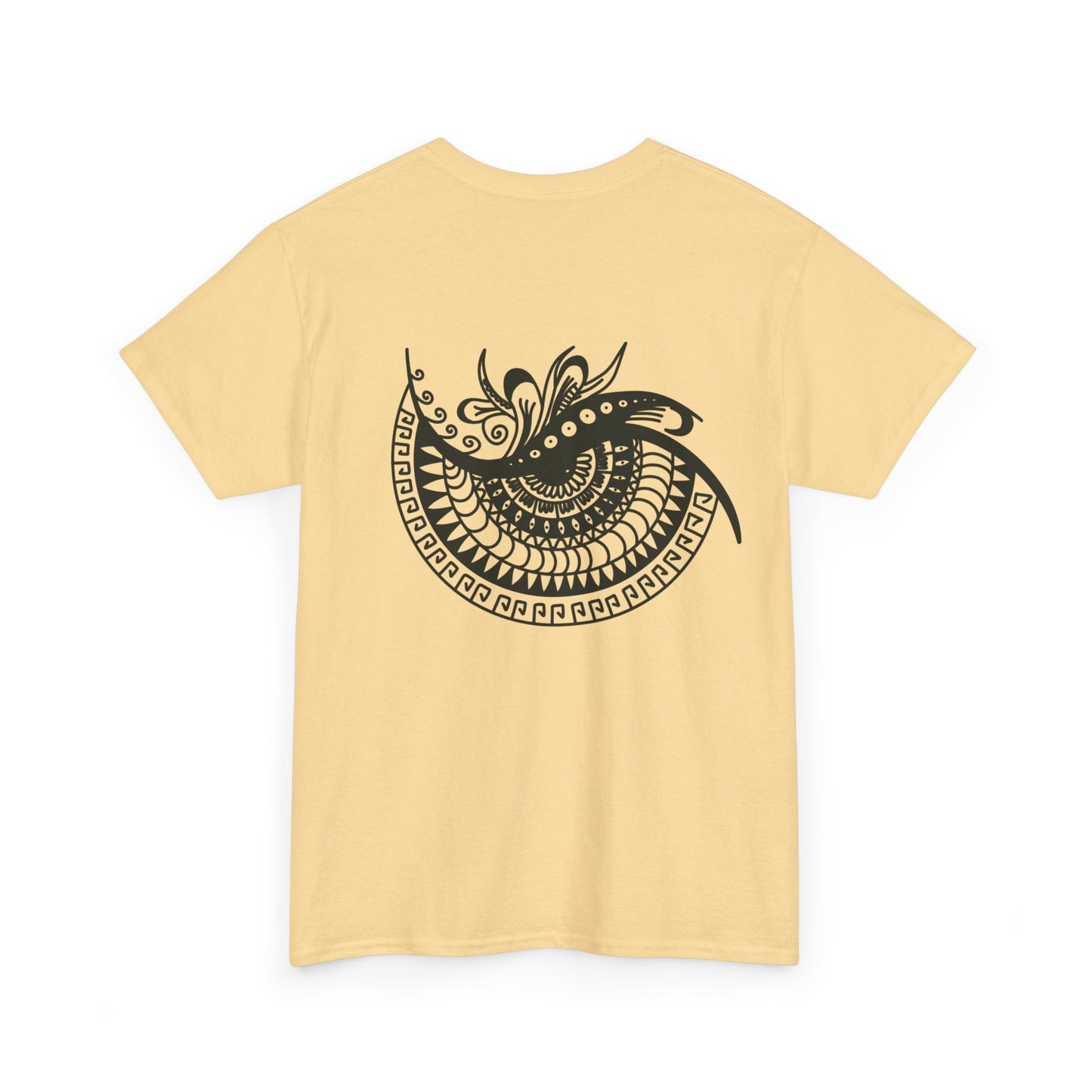 Mandala eye Graphic Tee — Kwalatee® Chest Logo & Ornamental Back Print