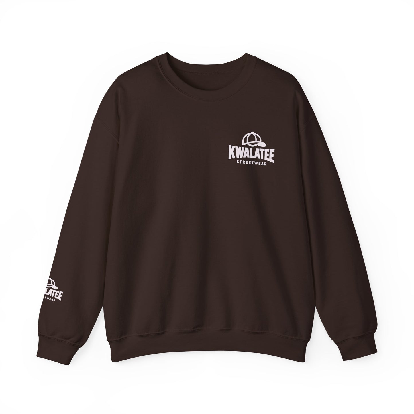 Kwalatee Streetwear Crewneck Sweatshirt — Minimal Logo Black Pullover