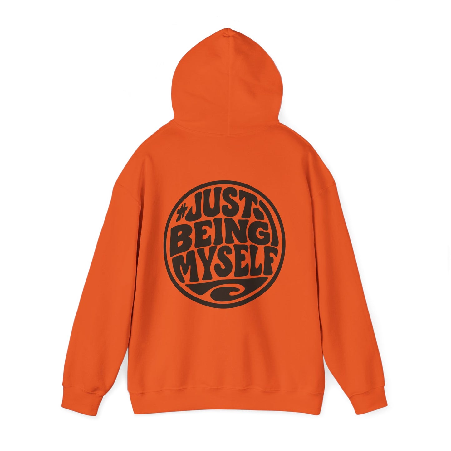 Just Being Myself Hoodie — Retro Script Graphic Pullover