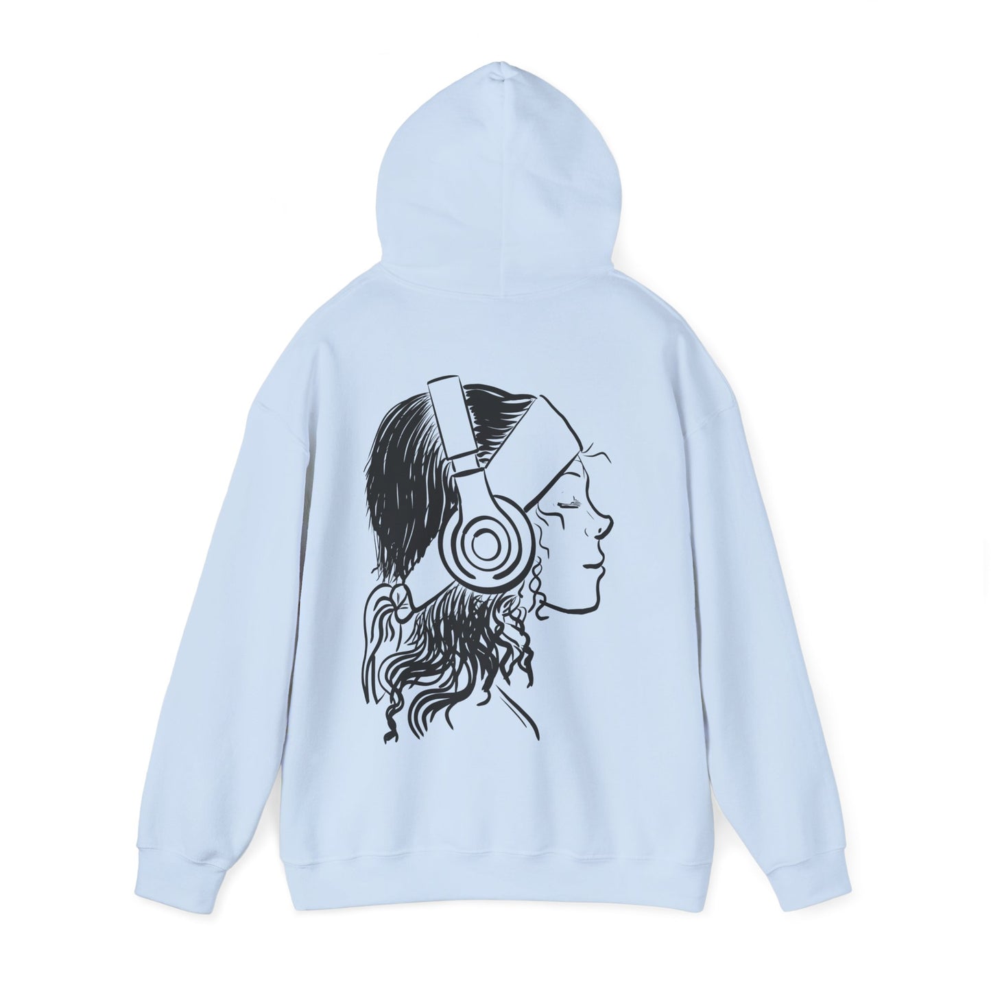 Music Lover Hoodie — 'Kwalatee' Logo & Headphones Girl Graphic