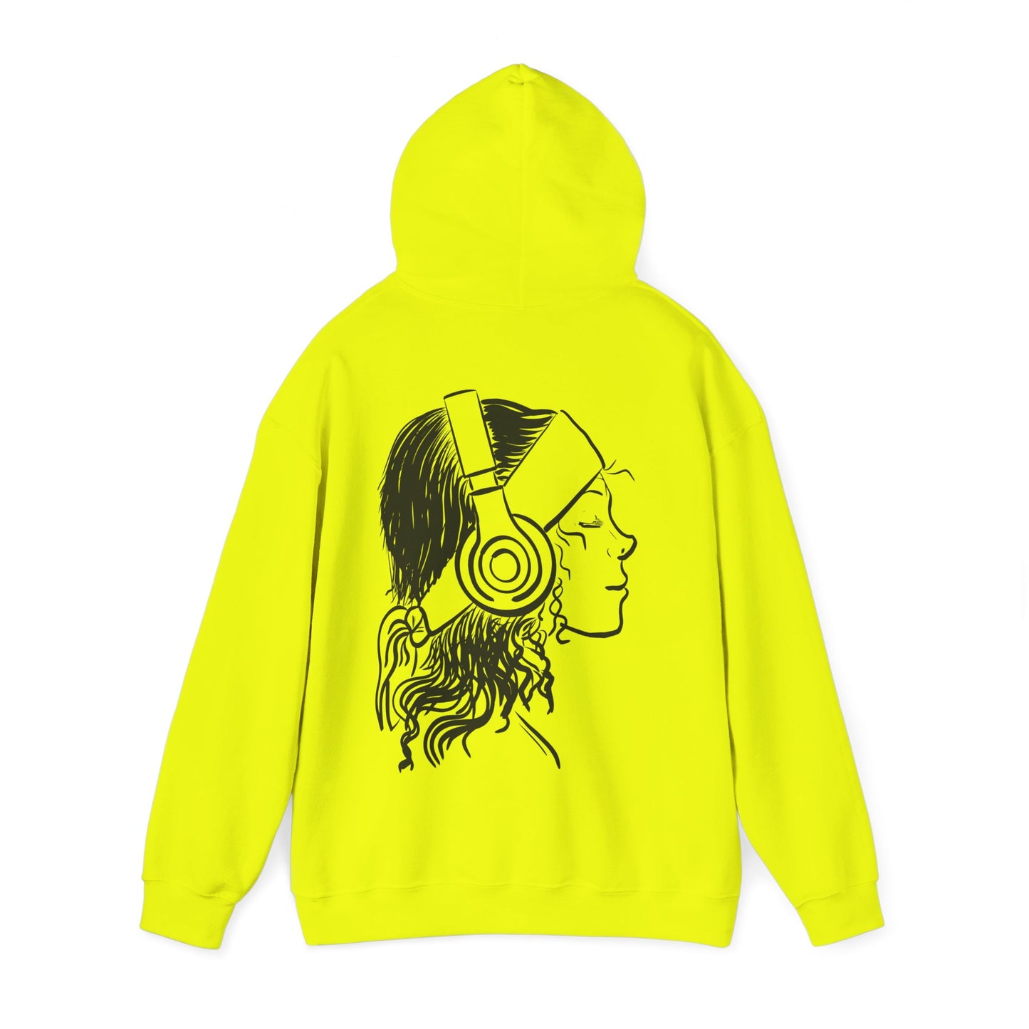 Music Lover Hoodie — 'Kwalatee' Logo & Headphones Girl Graphic