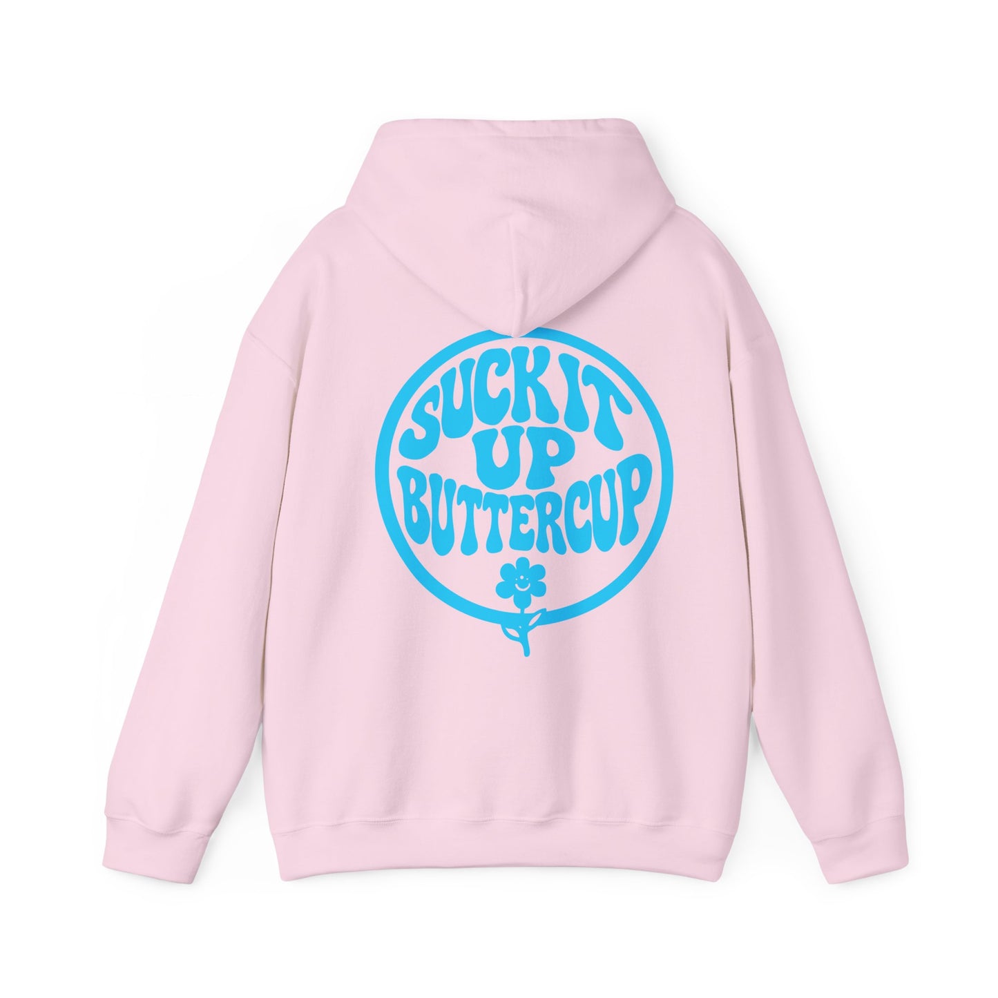 Hoodie - "Suck It Up Buttercup" Retro Floral Graphic Hooded Sweatshirt