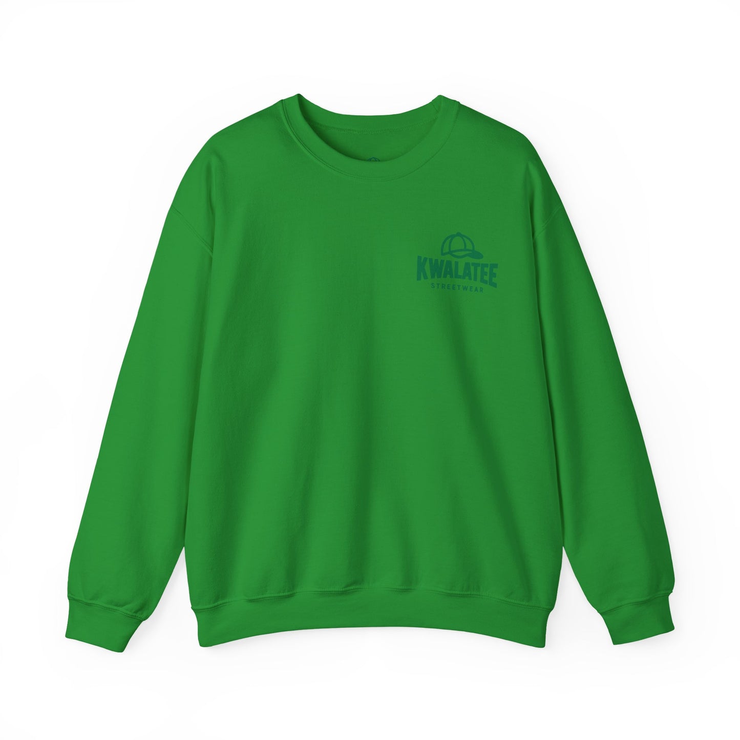Crewneck — Green Mandala Eye Graphic with “KWALATEE” Logo