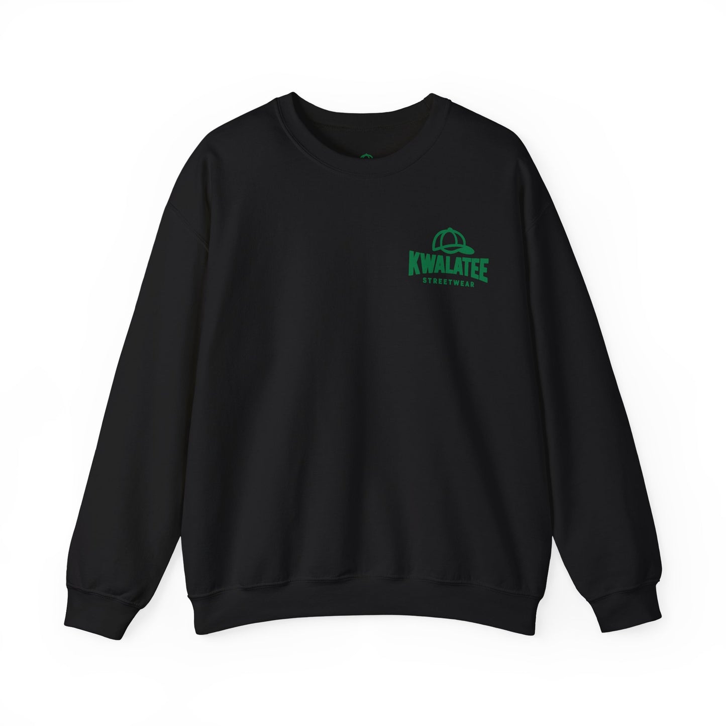 Crewneck — Green Mandala Eye Graphic with “KWALATEE” Logo