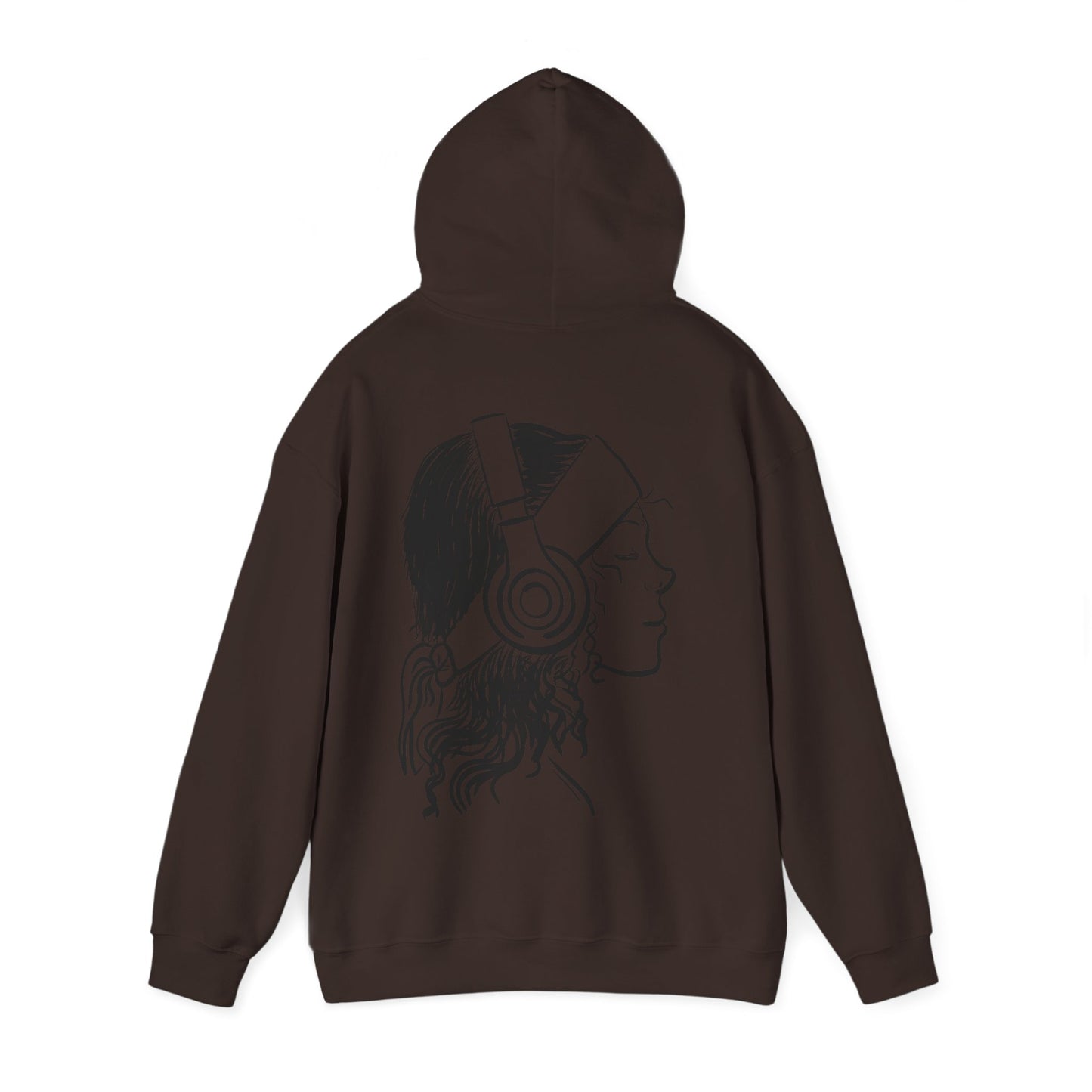 Music Lover Hoodie — 'Kwalatee' Logo & Headphones Girl Graphic
