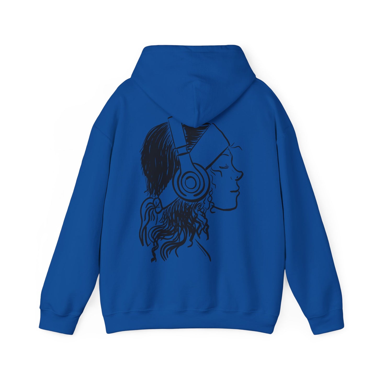 Music Lover Hoodie — 'Kwalatee' Logo & Headphones Girl Graphic