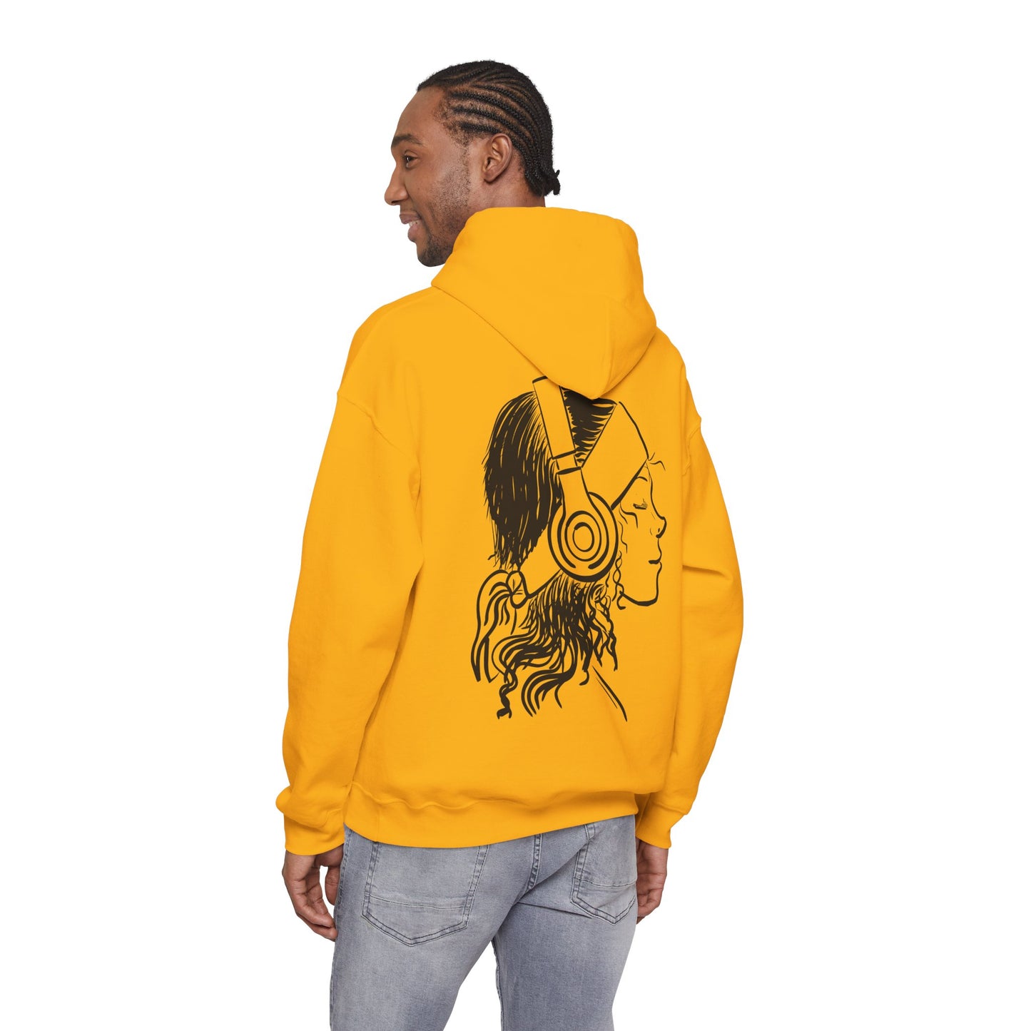 Music Lover Hoodie — 'Kwalatee' Logo & Headphones Girl Graphic