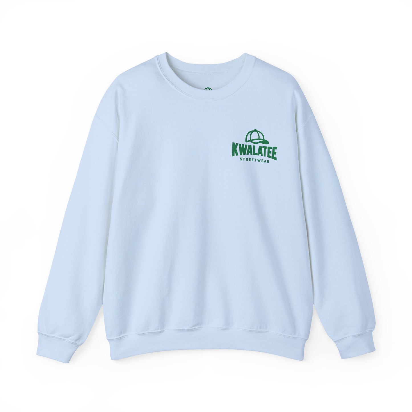 Crewneck — Green Mandala Eye Graphic with “KWALATEE” Logo
