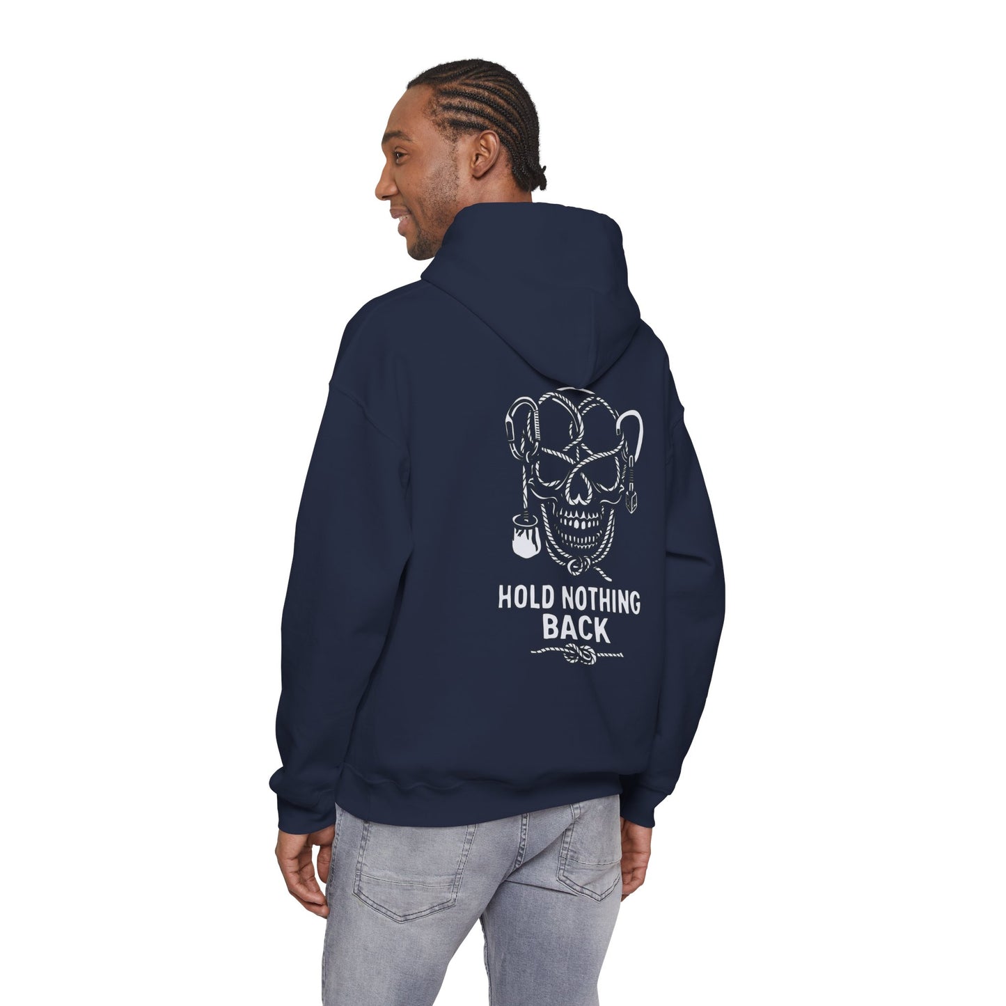 Hold Nothing Back Skull Hoodie — Kwalitee Streetwear Hooded Sweatshirt