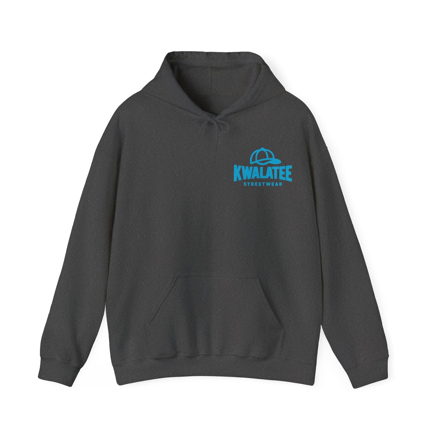 Happy In My Delusion Hoodie — Retro Blue Graphic Pullover