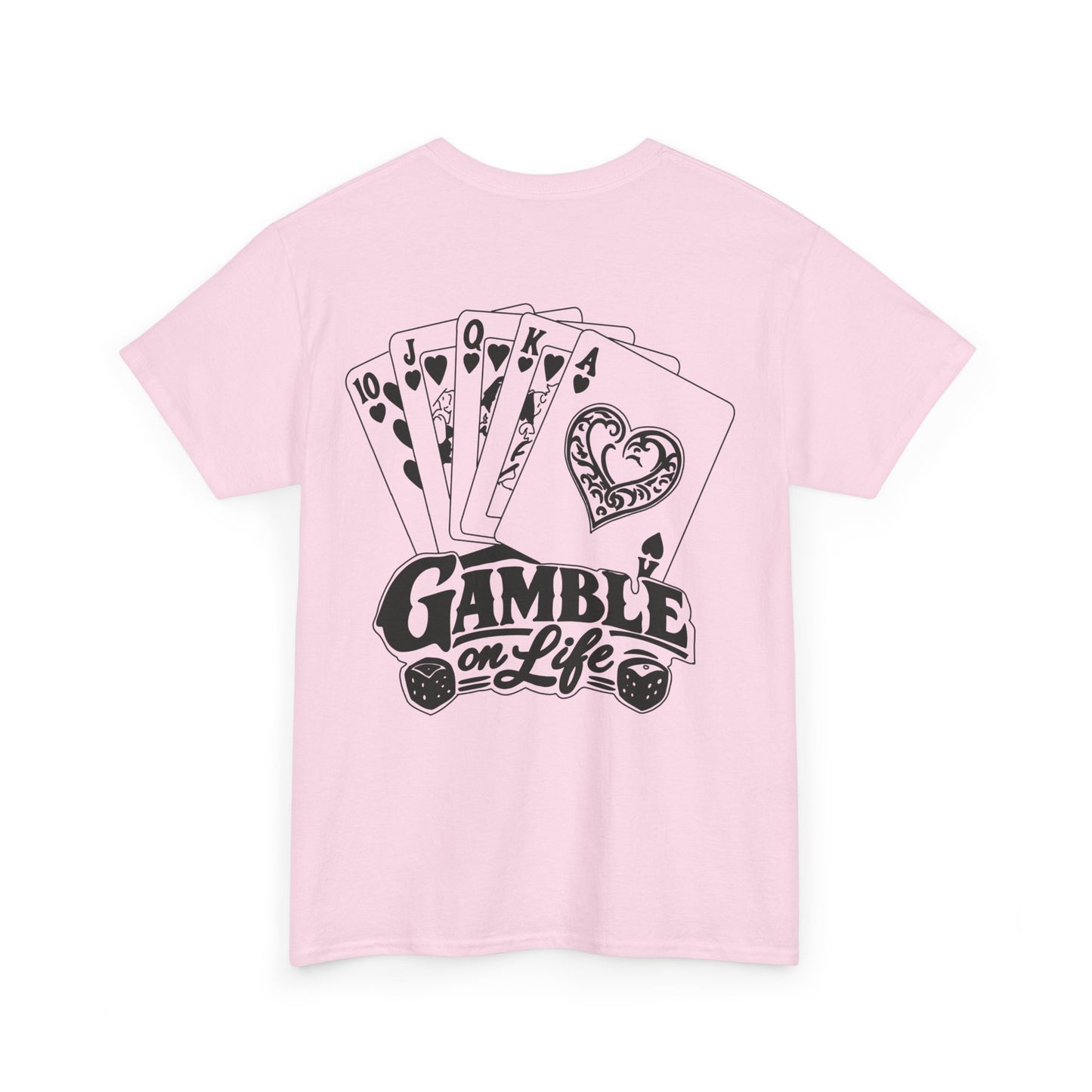 T-Shirt — "Gamble on Life" Poker Cards Graphic Tee