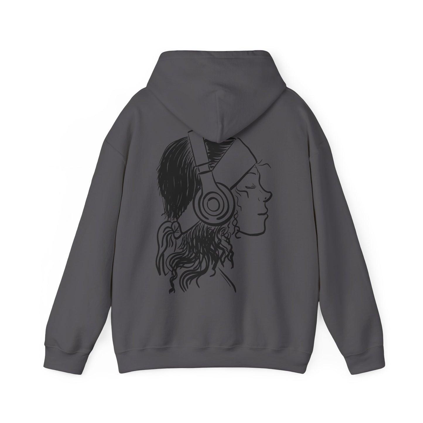 Music Lover Hoodie — 'Kwalatee' Logo & Headphones Girl Graphic