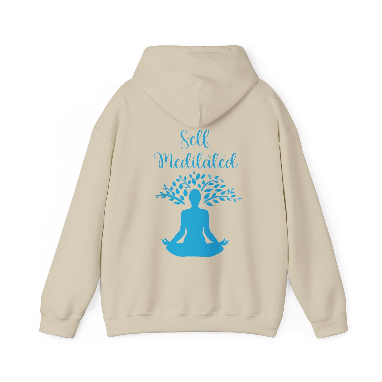 Meditation Hoodie — "Self Meditated" Sweatshirt with Tree Pose Graphic