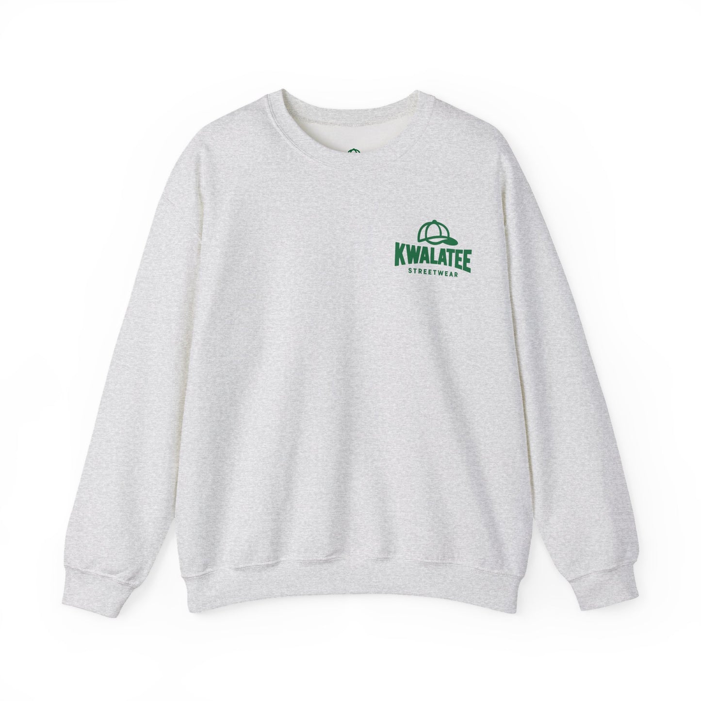Crewneck — Green Mandala Eye Graphic with “KWALATEE” Logo