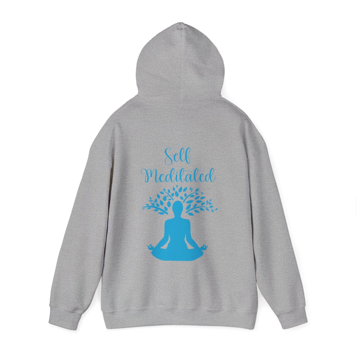 Meditation Hoodie — "Self Meditated" Sweatshirt with Tree Pose Graphic
