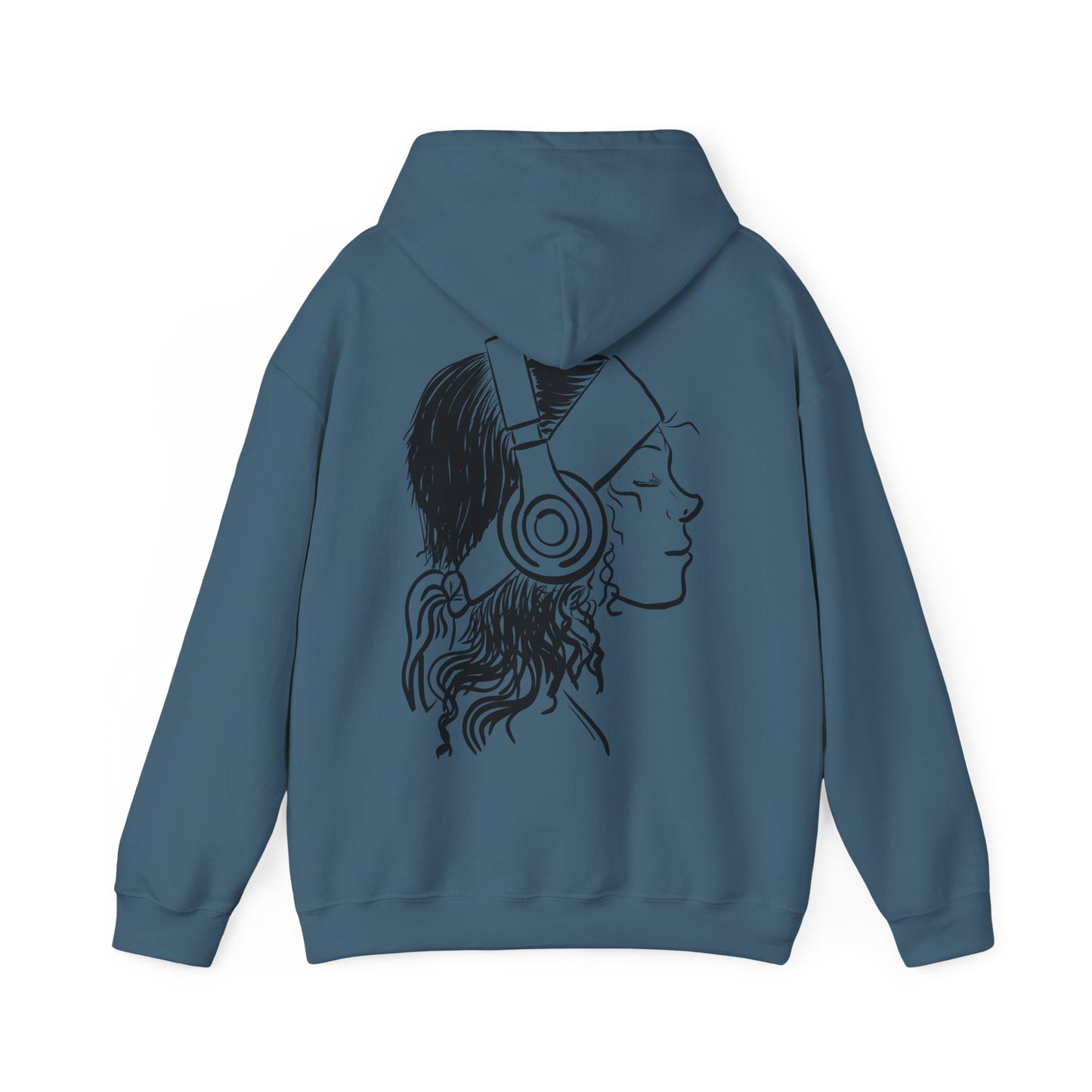 Music Lover Hoodie — 'Kwalatee' Logo & Headphones Girl Graphic
