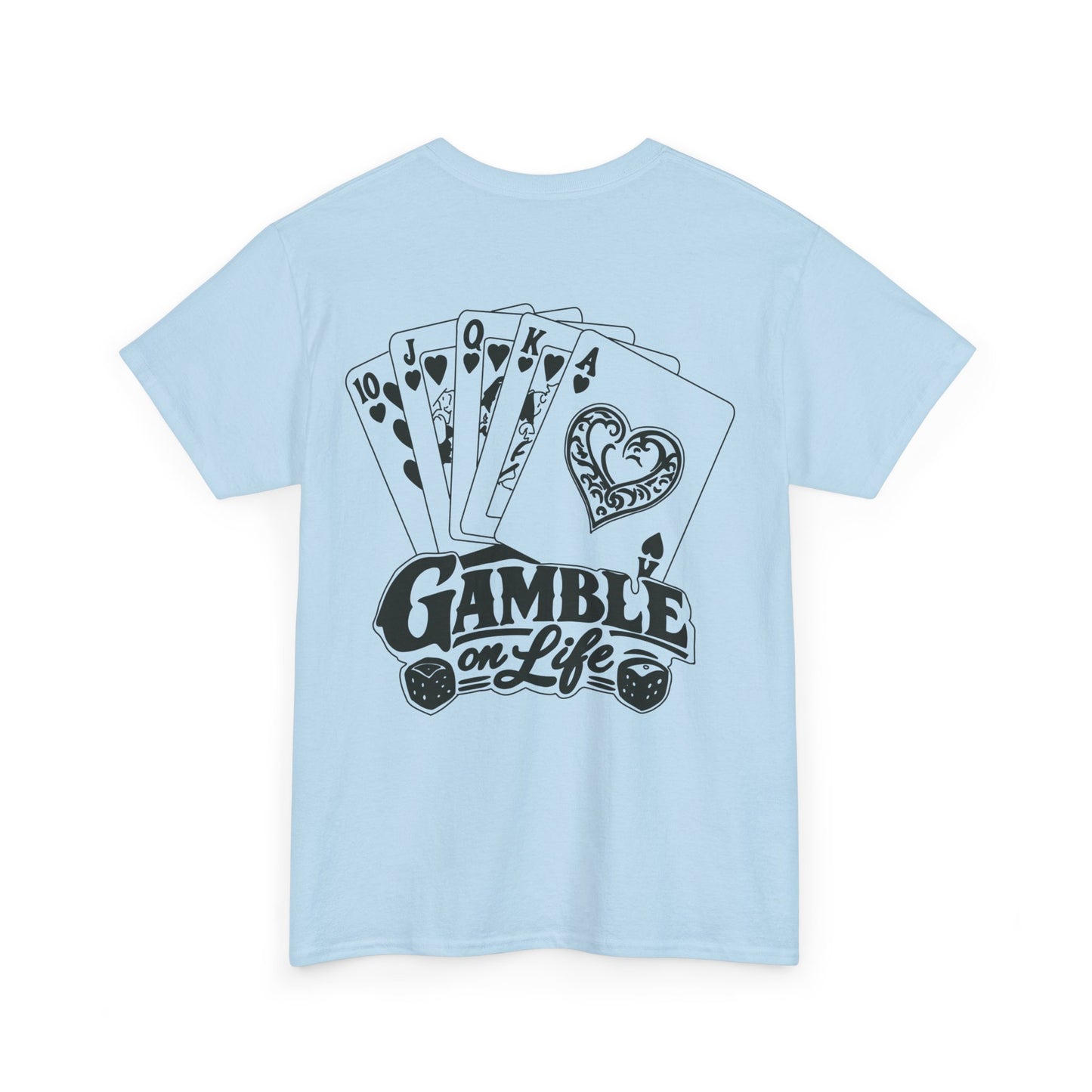 T-Shirt — "Gamble on Life" Poker Cards Graphic Tee