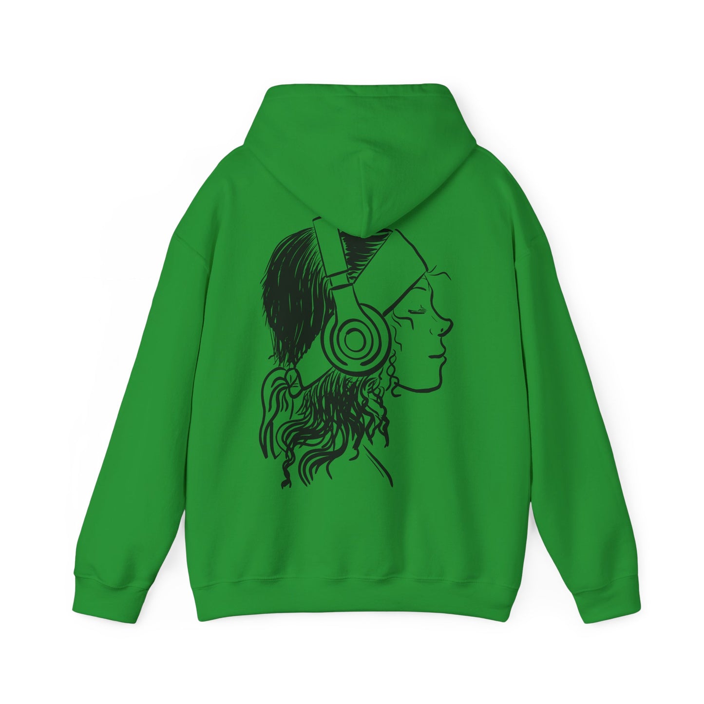 Music Lover Hoodie — 'Kwalatee' Logo & Headphones Girl Graphic