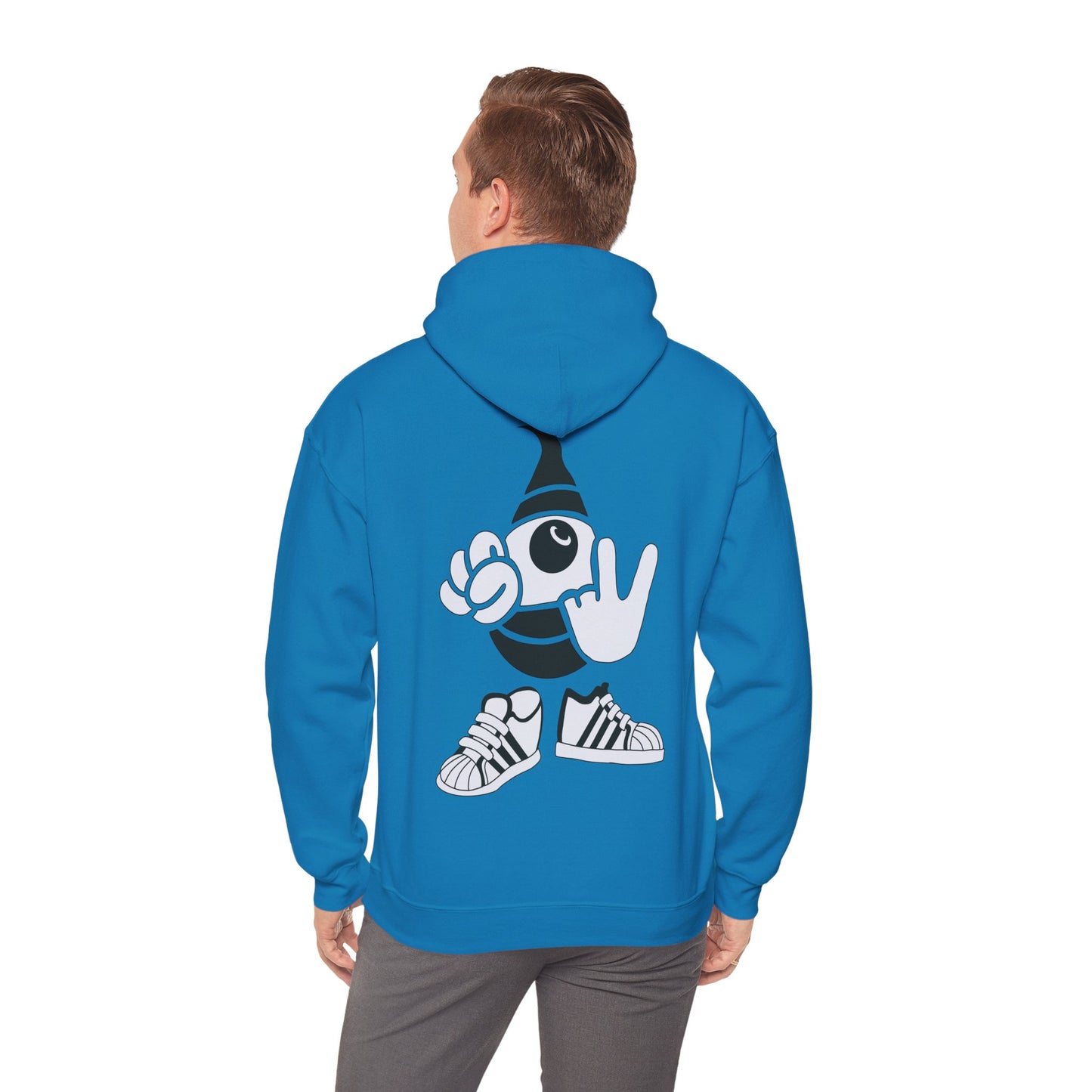 Lazee eyeHoodie — KwalaTee Logo & Cartoon Bee Graphic Sweatshirt