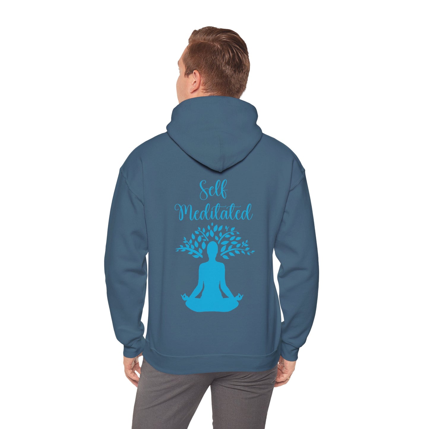 Meditation Hoodie — "Self Meditated" Sweatshirt with Tree Pose Graphic