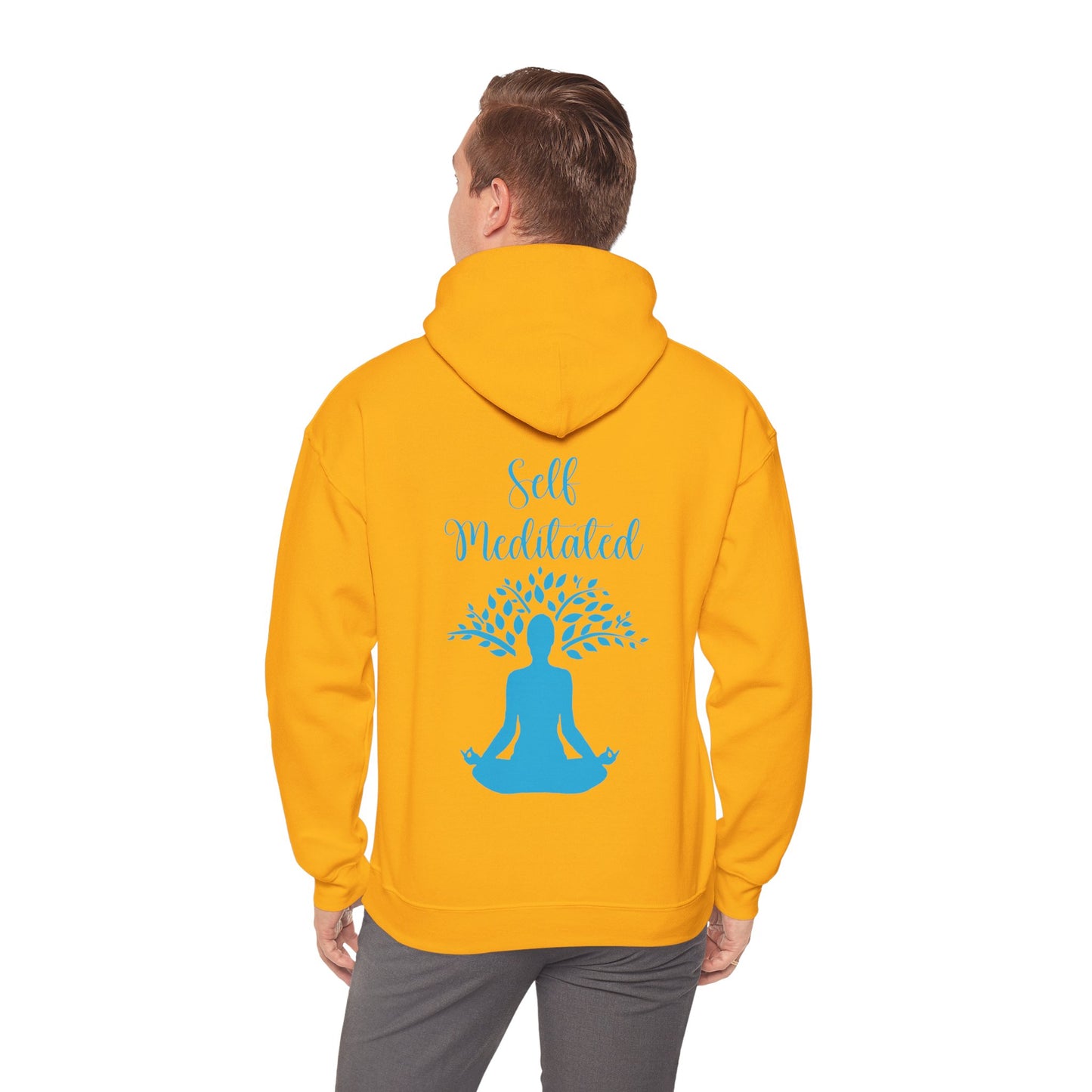 Meditation Hoodie — "Self Meditated" Sweatshirt with Tree Pose Graphic
