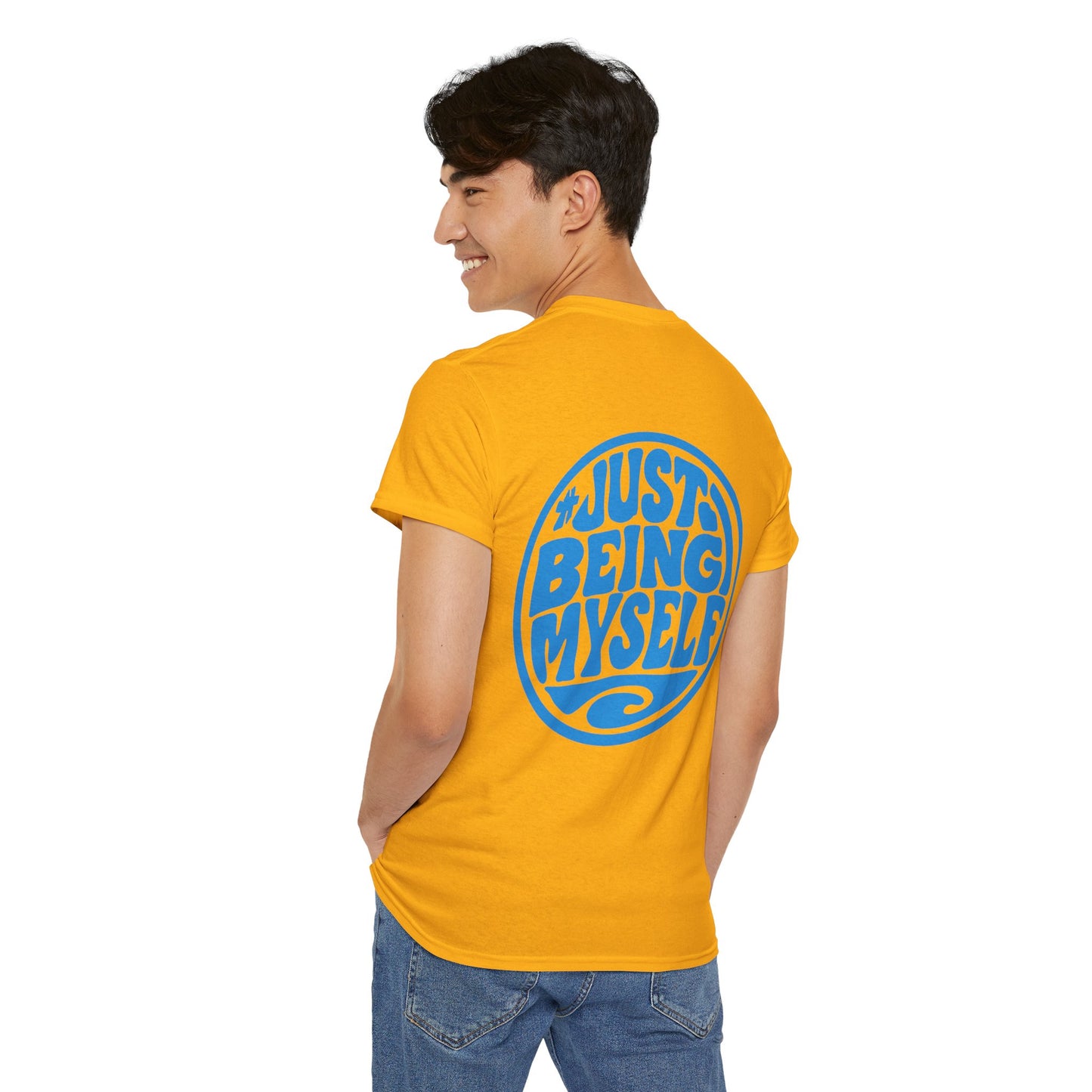 Just Being Myself Graphic Tee — Positive Retro Surf T-Shirt