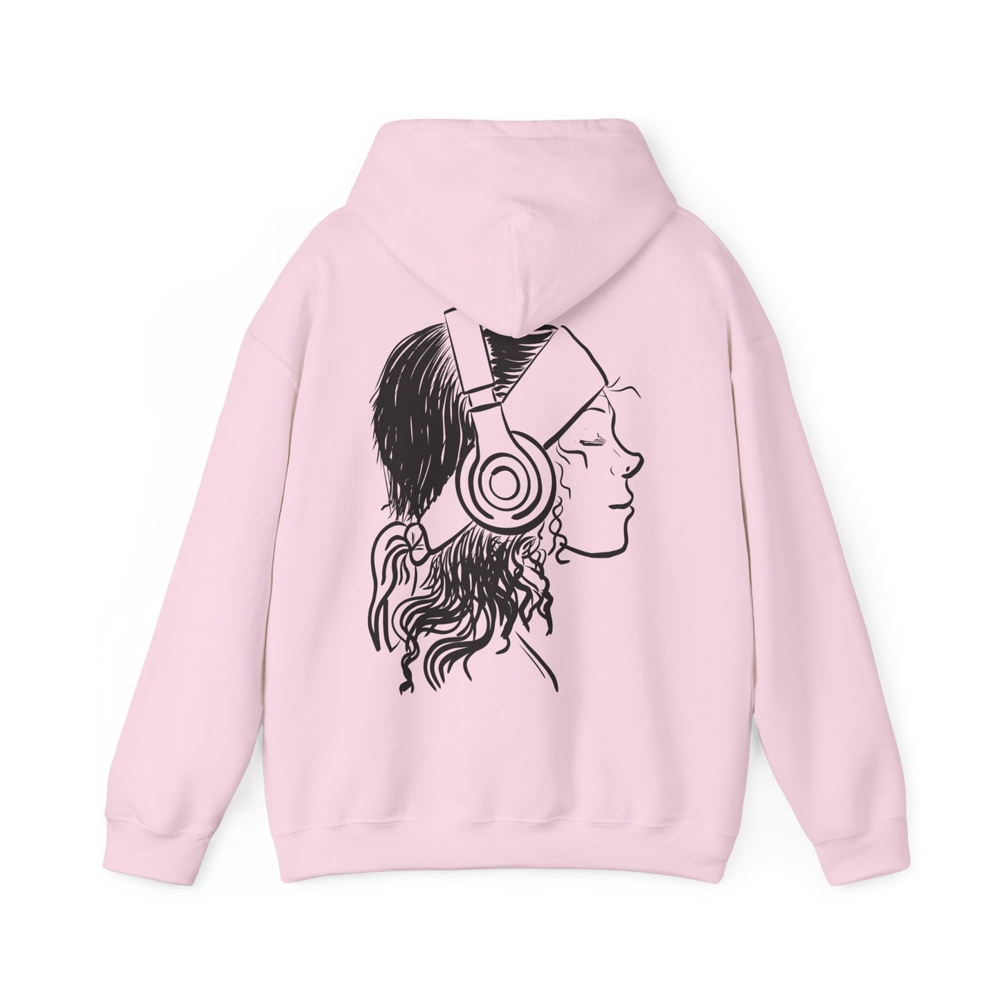 Music Lover Hoodie — 'Kwalatee' Logo & Headphones Girl Graphic