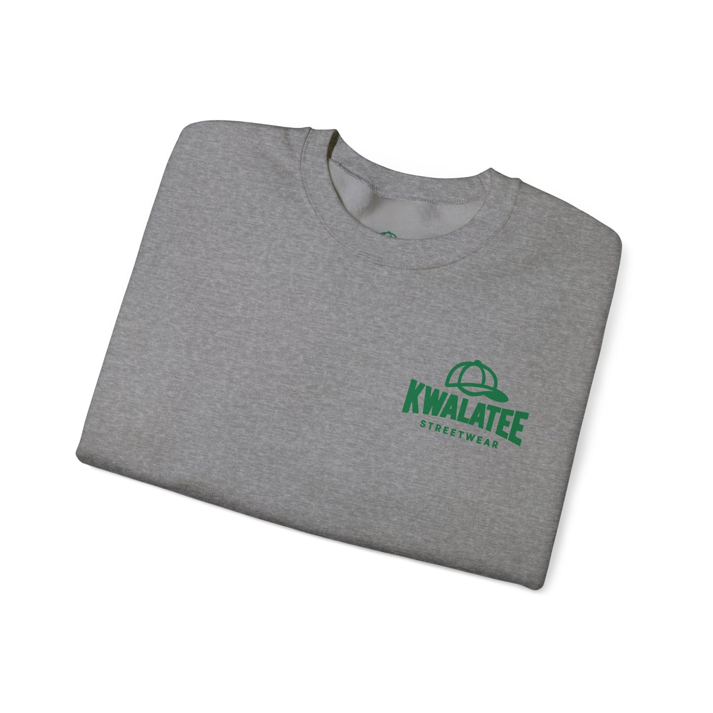 Crewneck — Green Mandala Eye Graphic with “KWALATEE” Logo