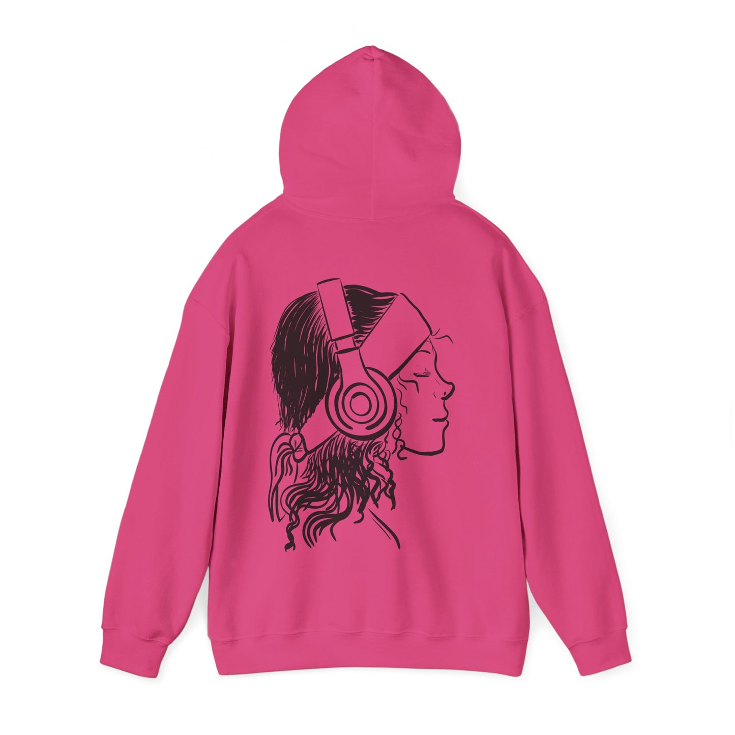Music Lover Hoodie — 'Kwalatee' Logo & Headphones Girl Graphic