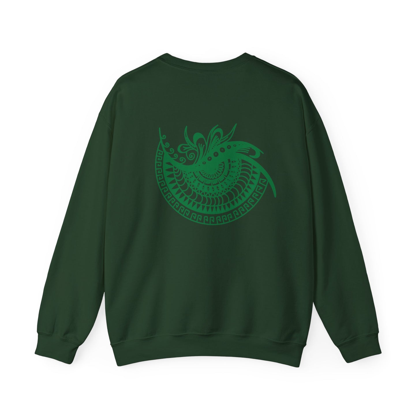 Crewneck — Green Mandala Eye Graphic with “KWALATEE” Logo