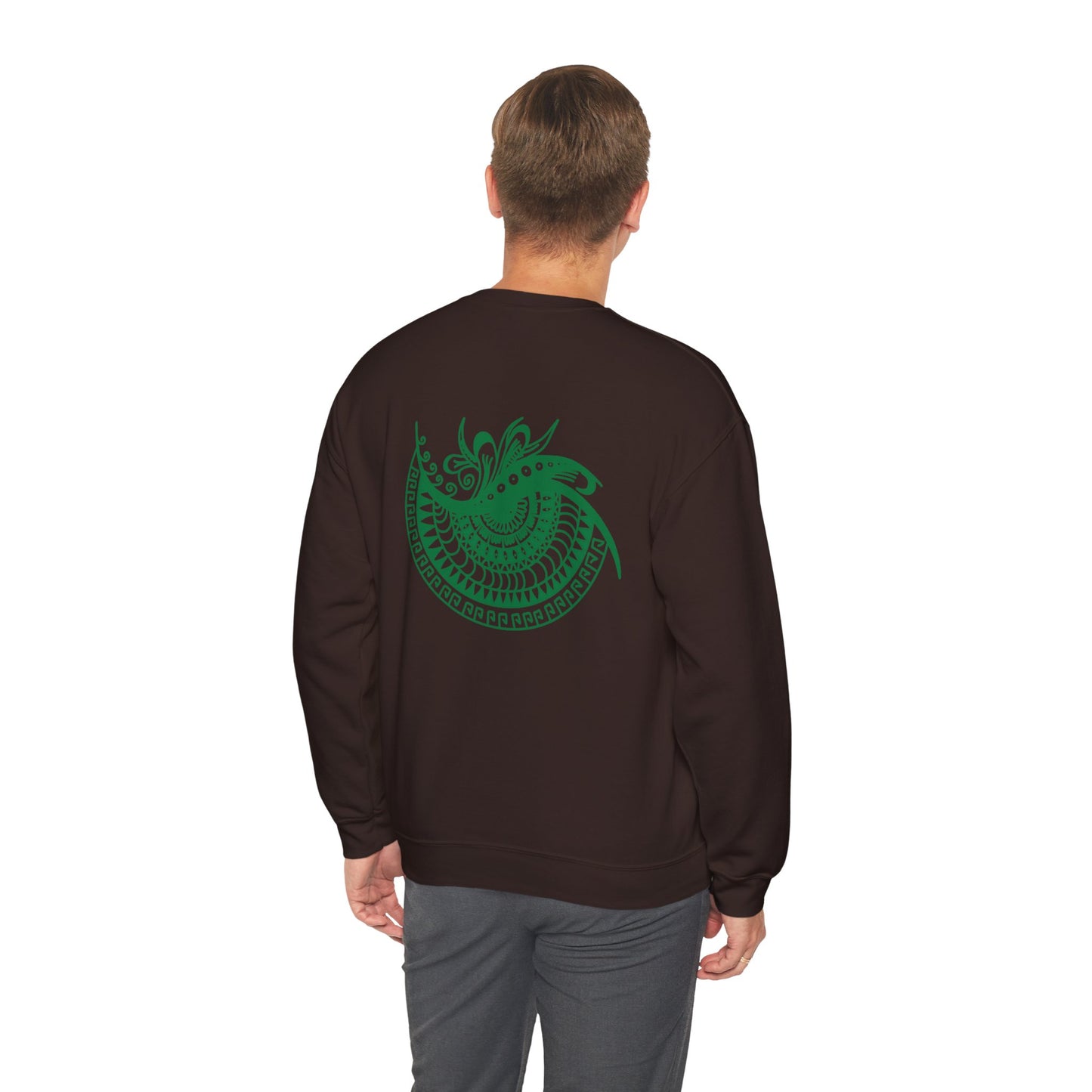 Crewneck — Green Mandala Eye Graphic with “KWALATEE” Logo