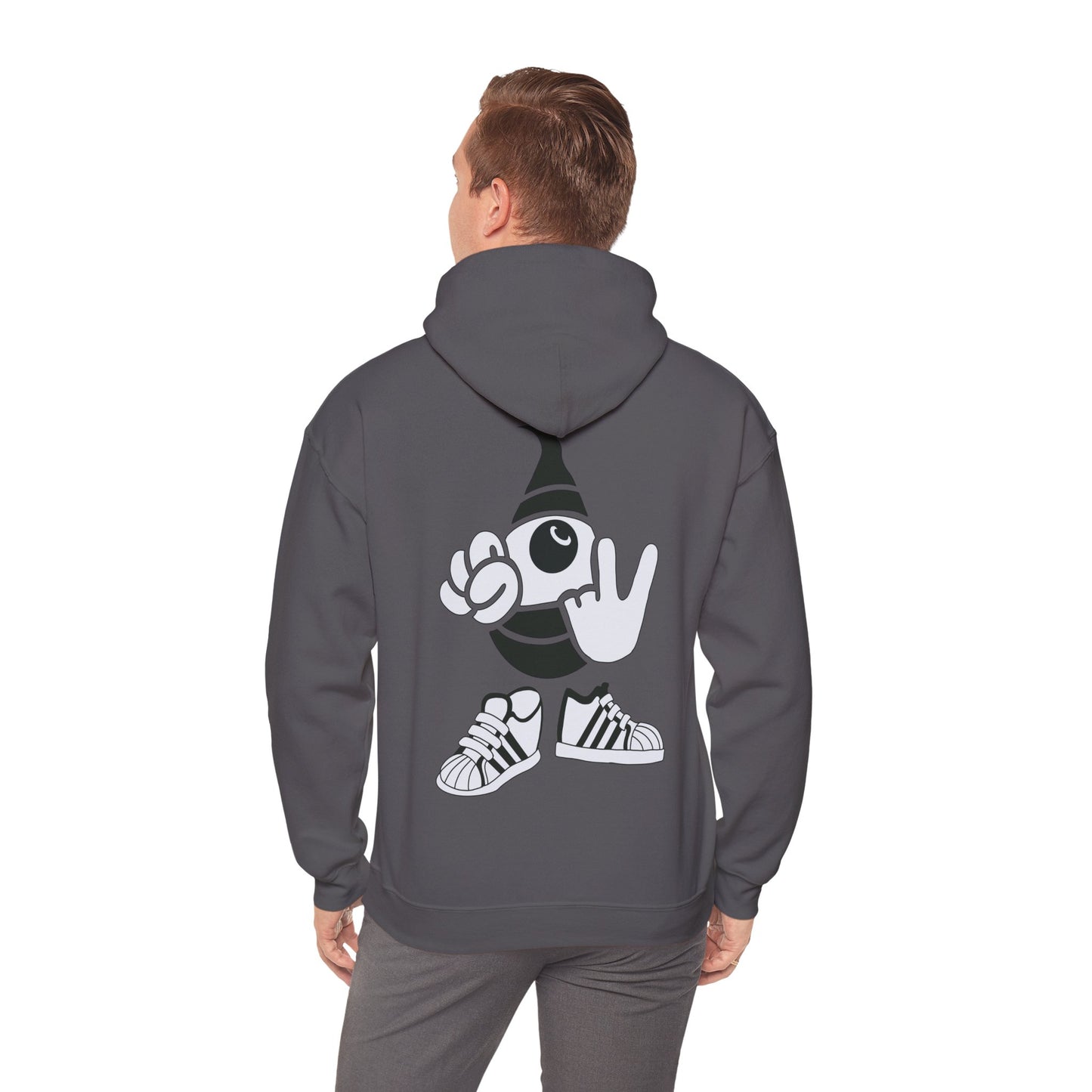 Lazee eyeHoodie — KwalaTee Logo & Cartoon Bee Graphic Sweatshirt