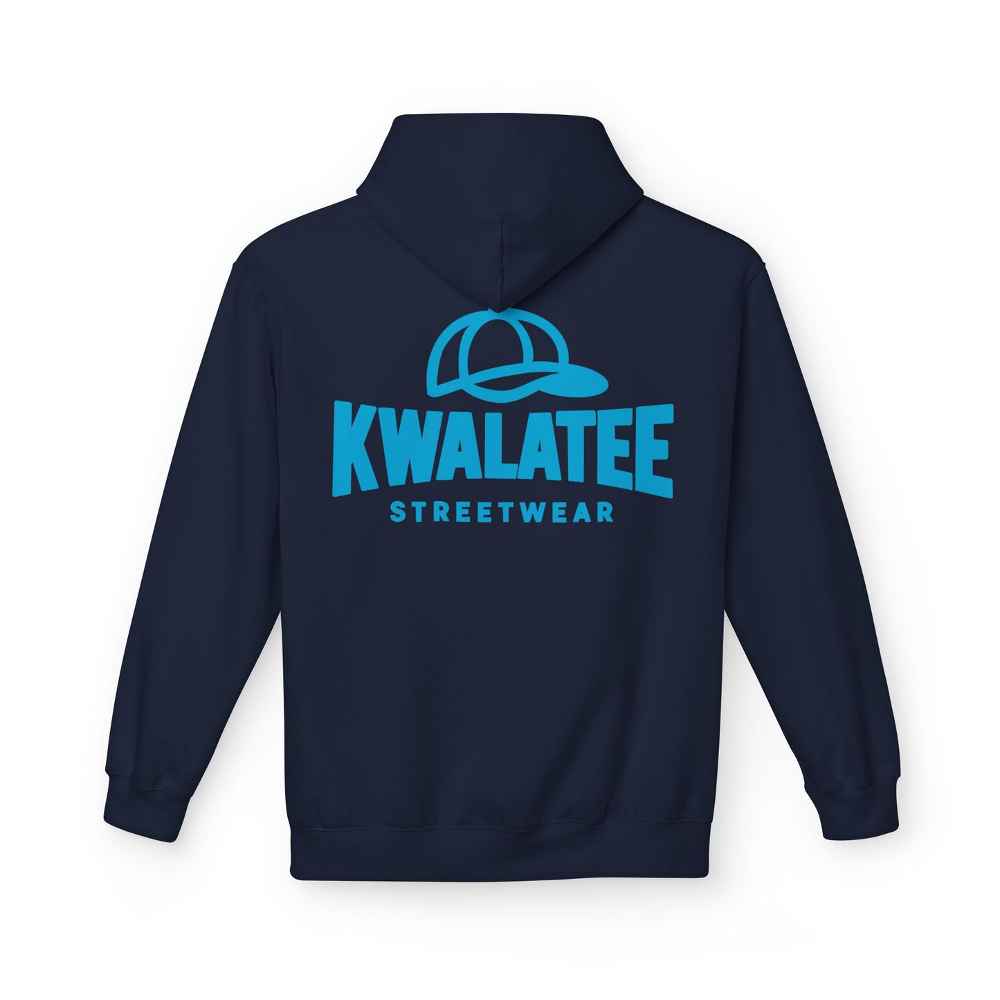 Kwalatee Streetwear Hoodie — Blue Logo Pullover