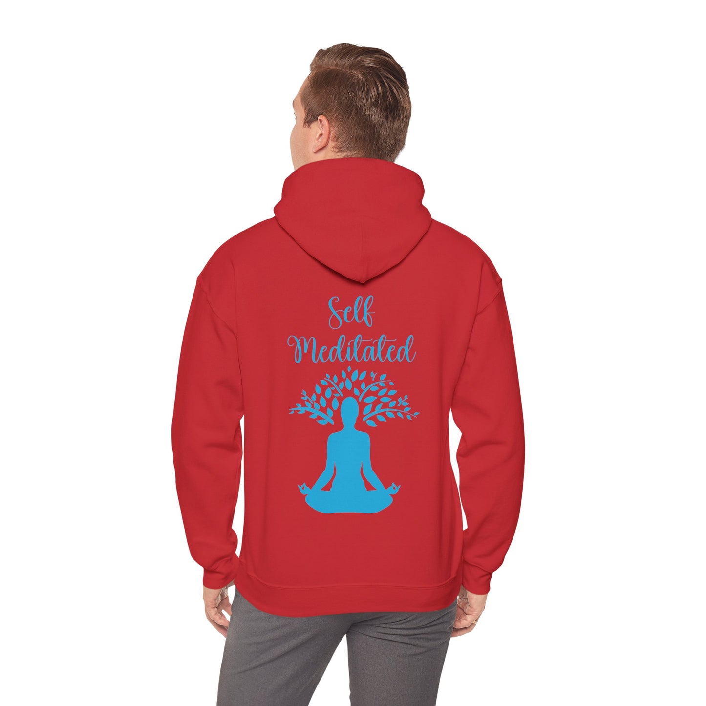 Meditation Hoodie — "Self Meditated" Sweatshirt with Tree Pose Graphic