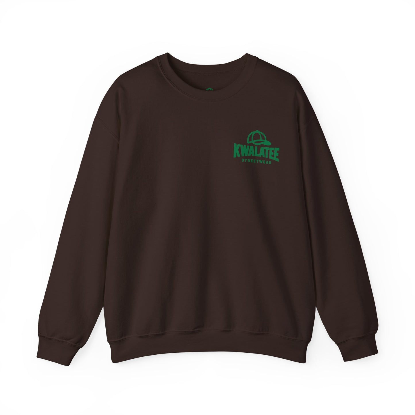Crewneck — Green Mandala Eye Graphic with “KWALATEE” Logo