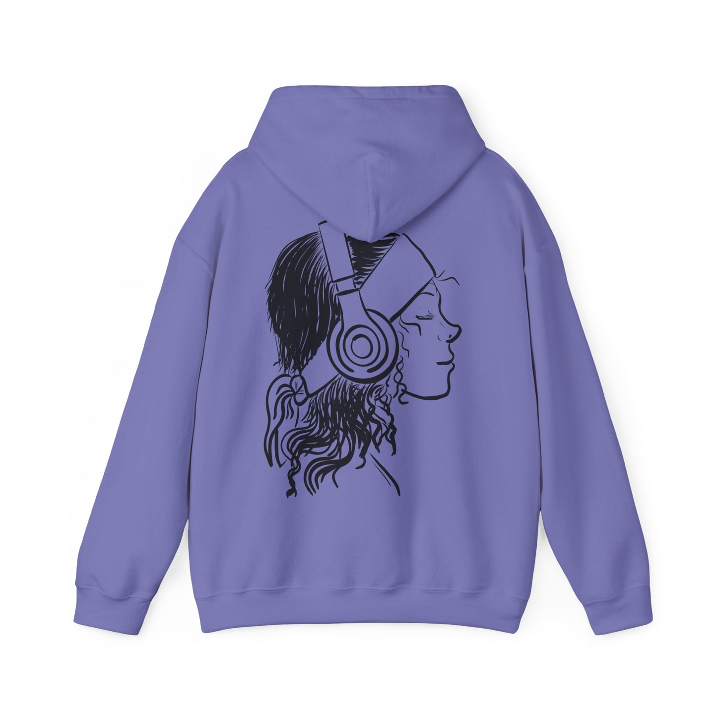 Music Lover Hoodie — 'Kwalatee' Logo & Headphones Girl Graphic