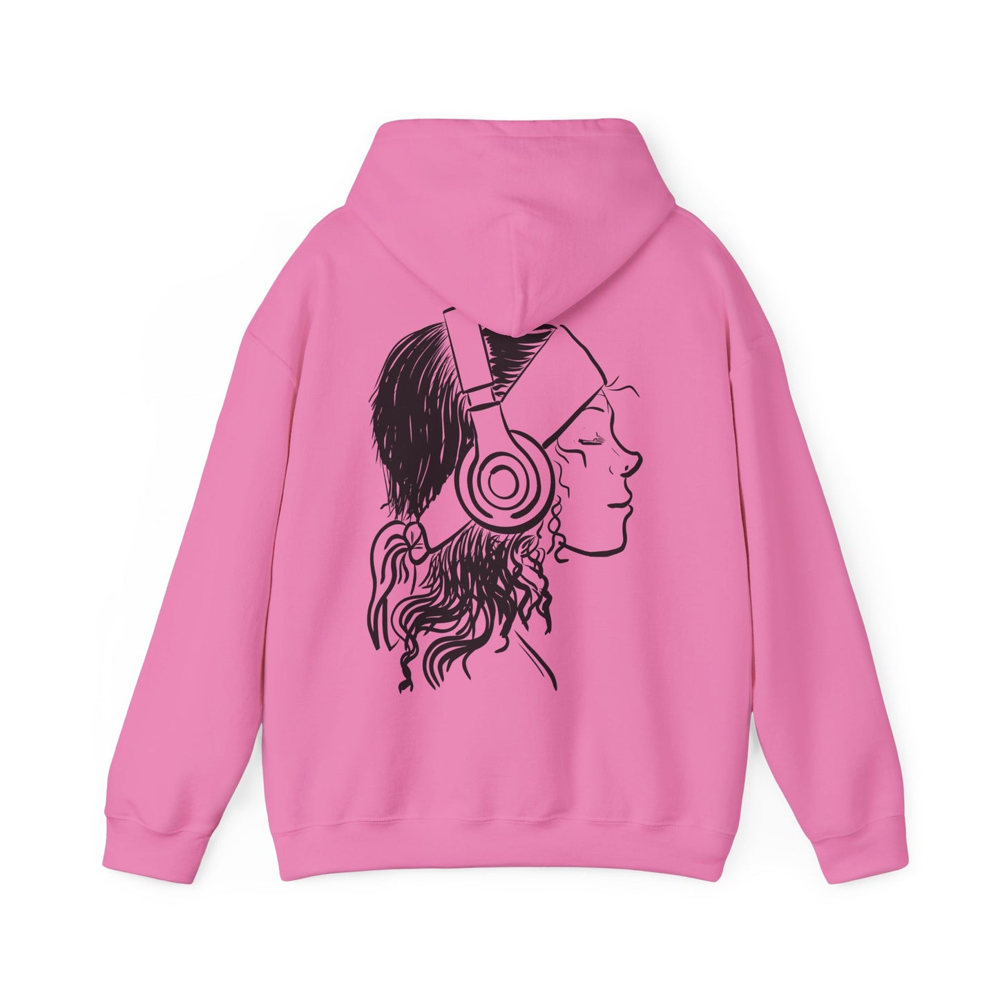 Music Lover Hoodie — 'Kwalatee' Logo & Headphones Girl Graphic