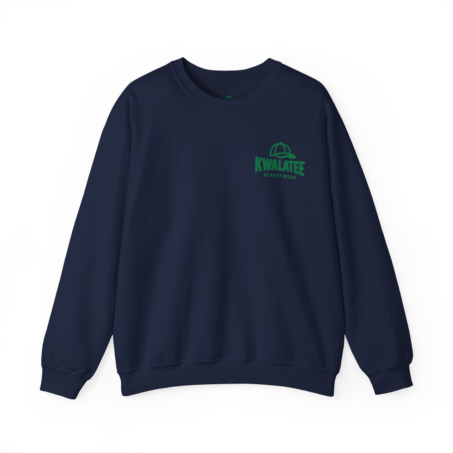 Crewneck — Green Mandala Eye Graphic with “KWALATEE” Logo