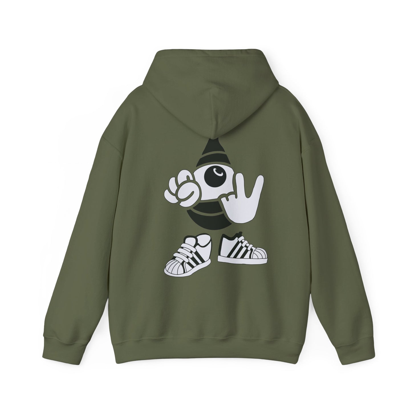 Lazee eyeHoodie — KwalaTee Logo & Cartoon Bee Graphic Sweatshirt