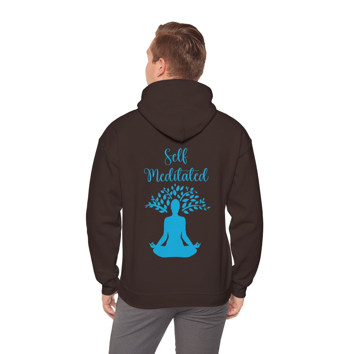 Meditation Hoodie — "Self Meditated" Sweatshirt with Tree Pose Graphic