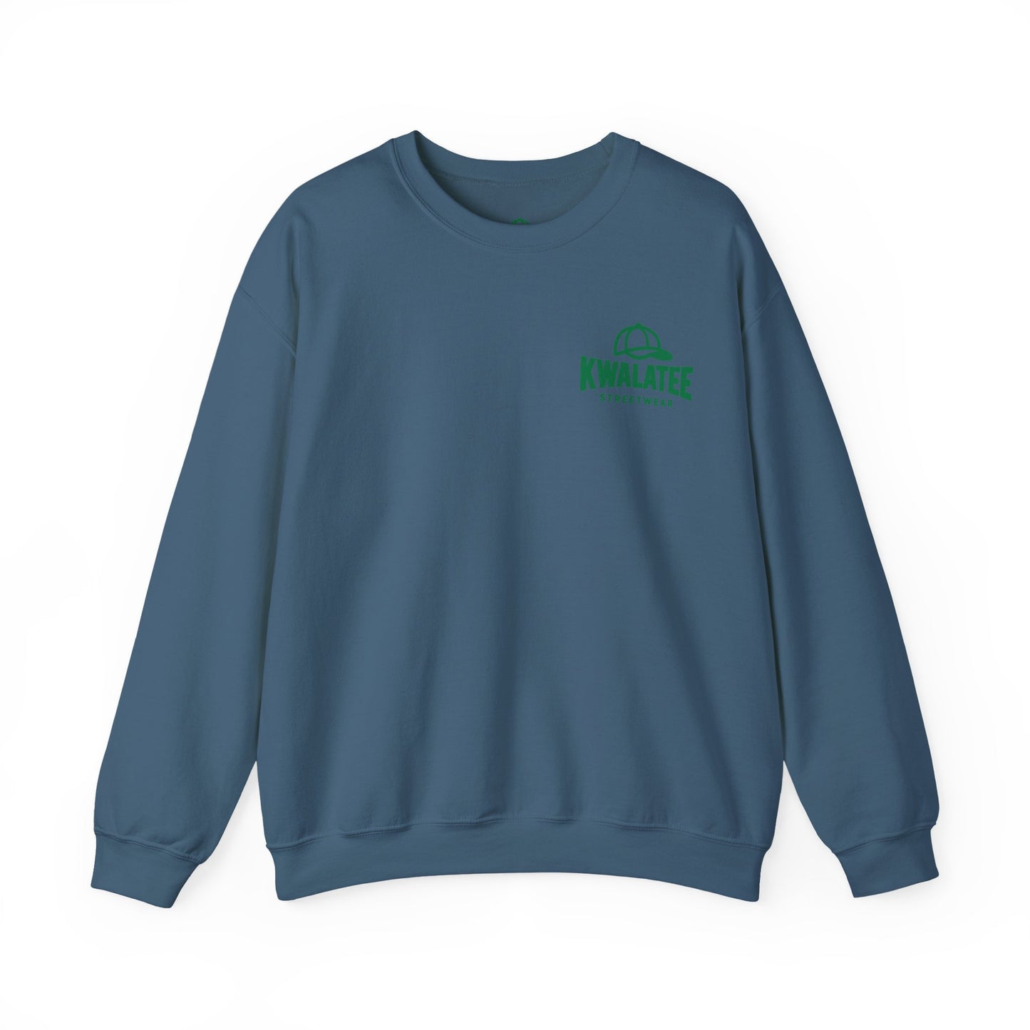 Crewneck — Green Mandala Eye Graphic with “KWALATEE” Logo
