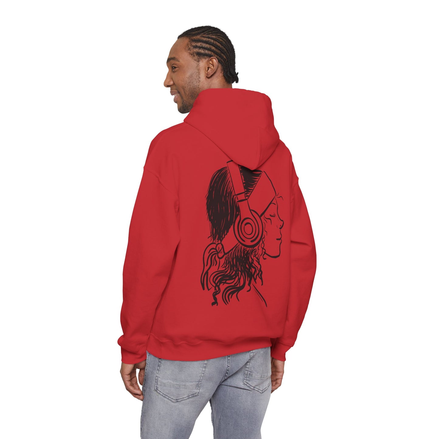 Music Lover Hoodie — 'Kwalatee' Logo & Headphones Girl Graphic