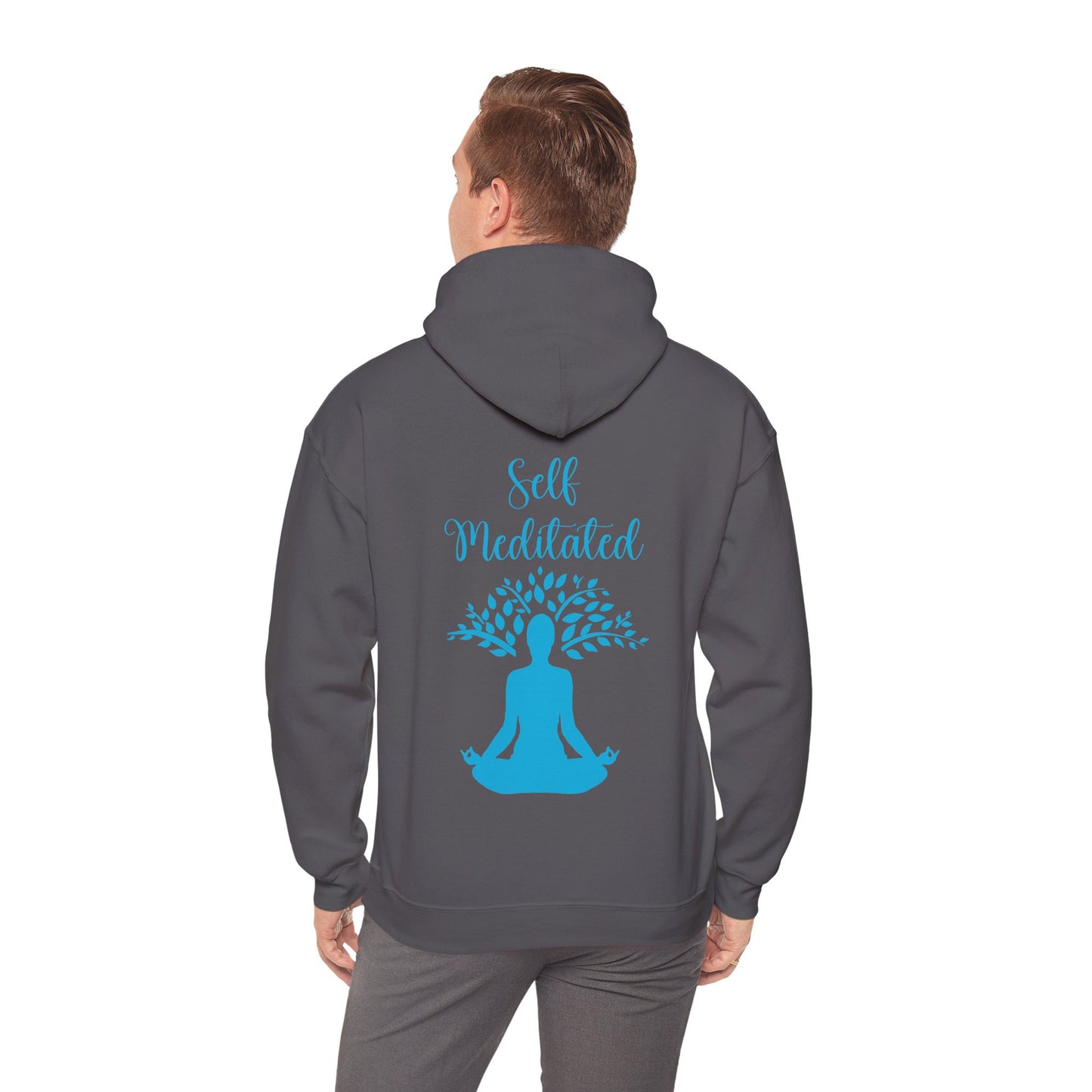 Meditation Hoodie — "Self Meditated" Sweatshirt with Tree Pose Graphic