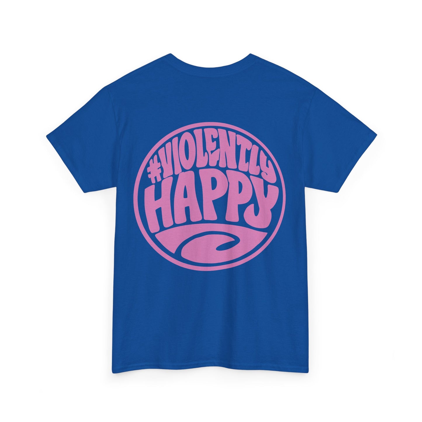 Violently Happy Graphic Tee — Retro Pink Logo T‑Shirt